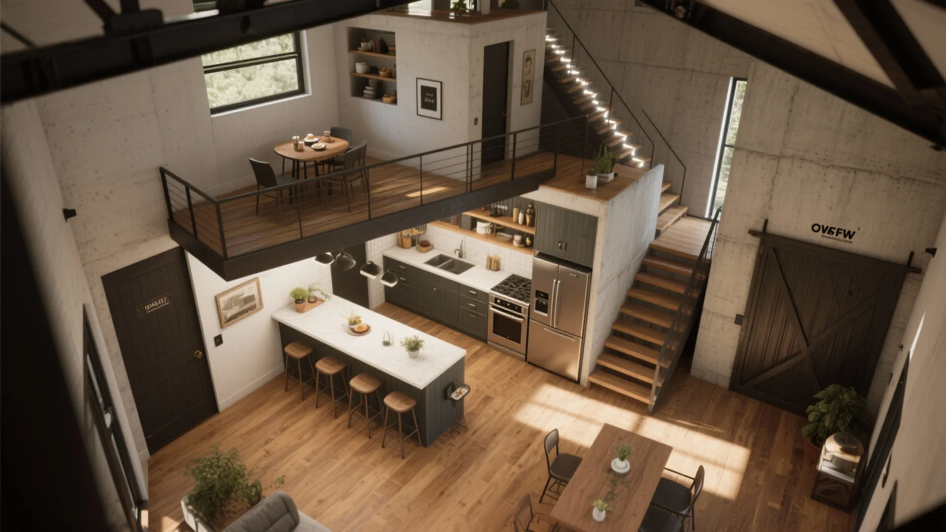 3. Embrace a loft-inspired layout