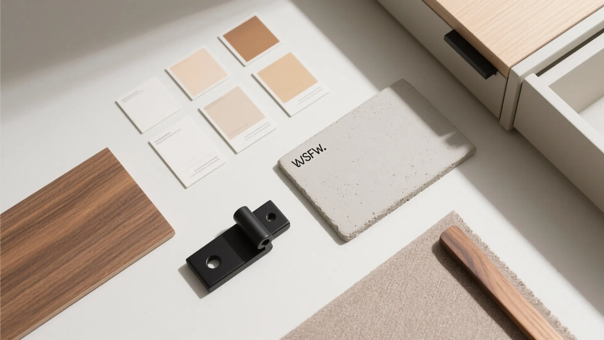 Minimalist storage that blends into the architecture