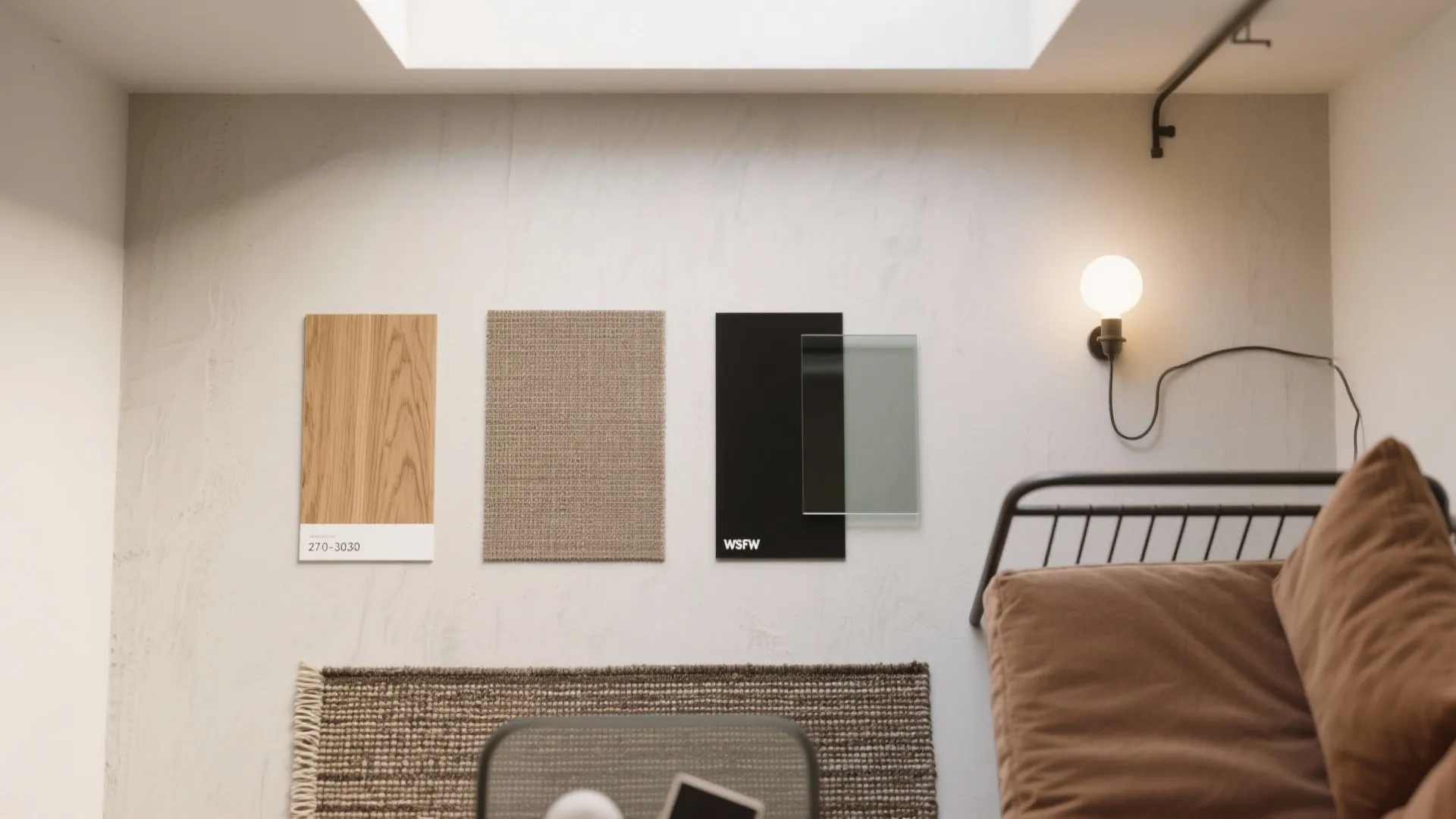 Layered lighting and a tuck-away work nook