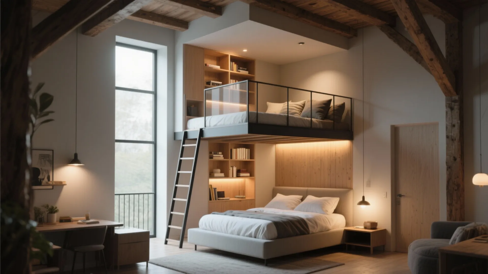 3. Add a mezzanine or loft nook for bonus function