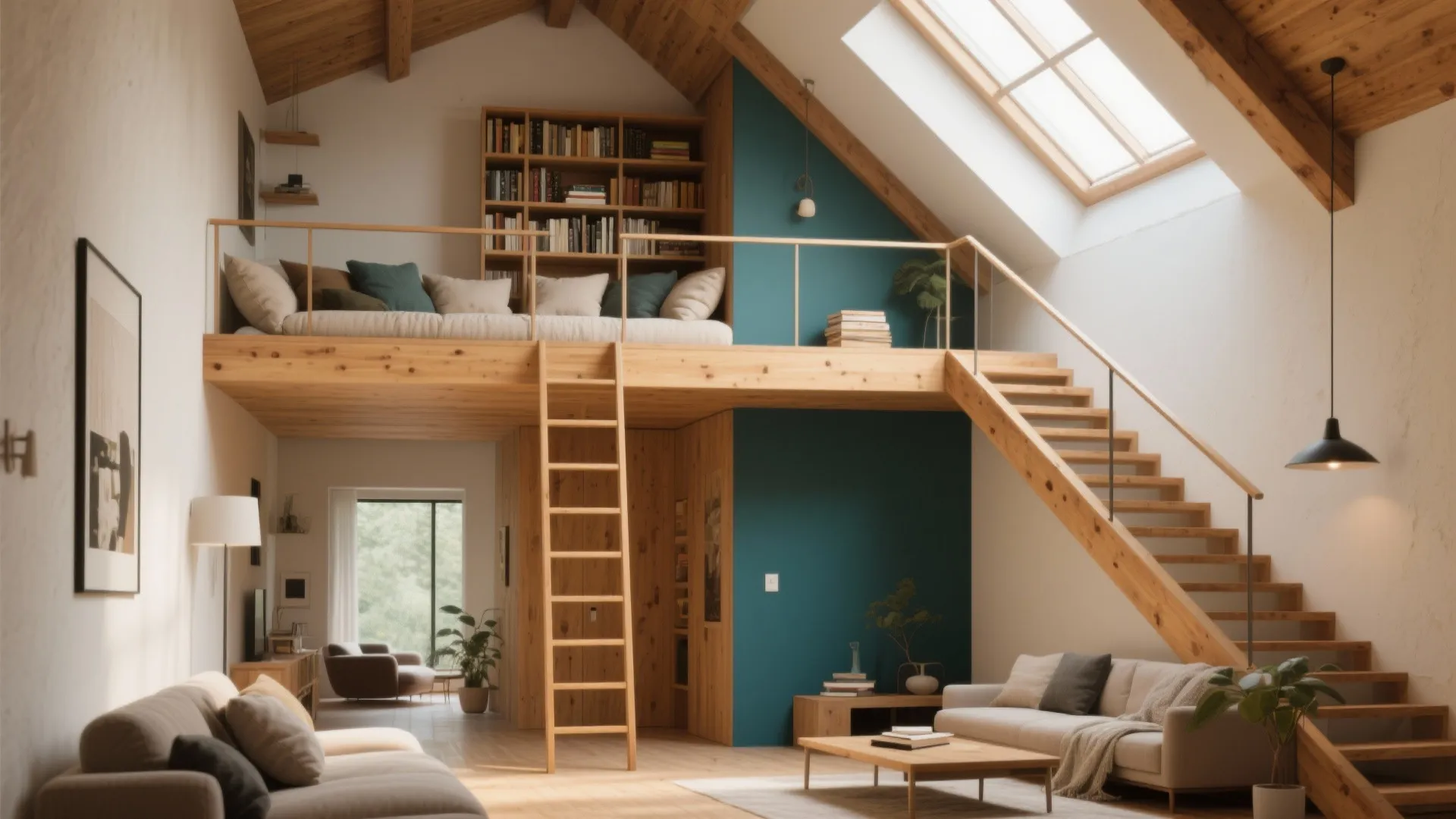 2. Lofted sleeping or mezzanine for extra space