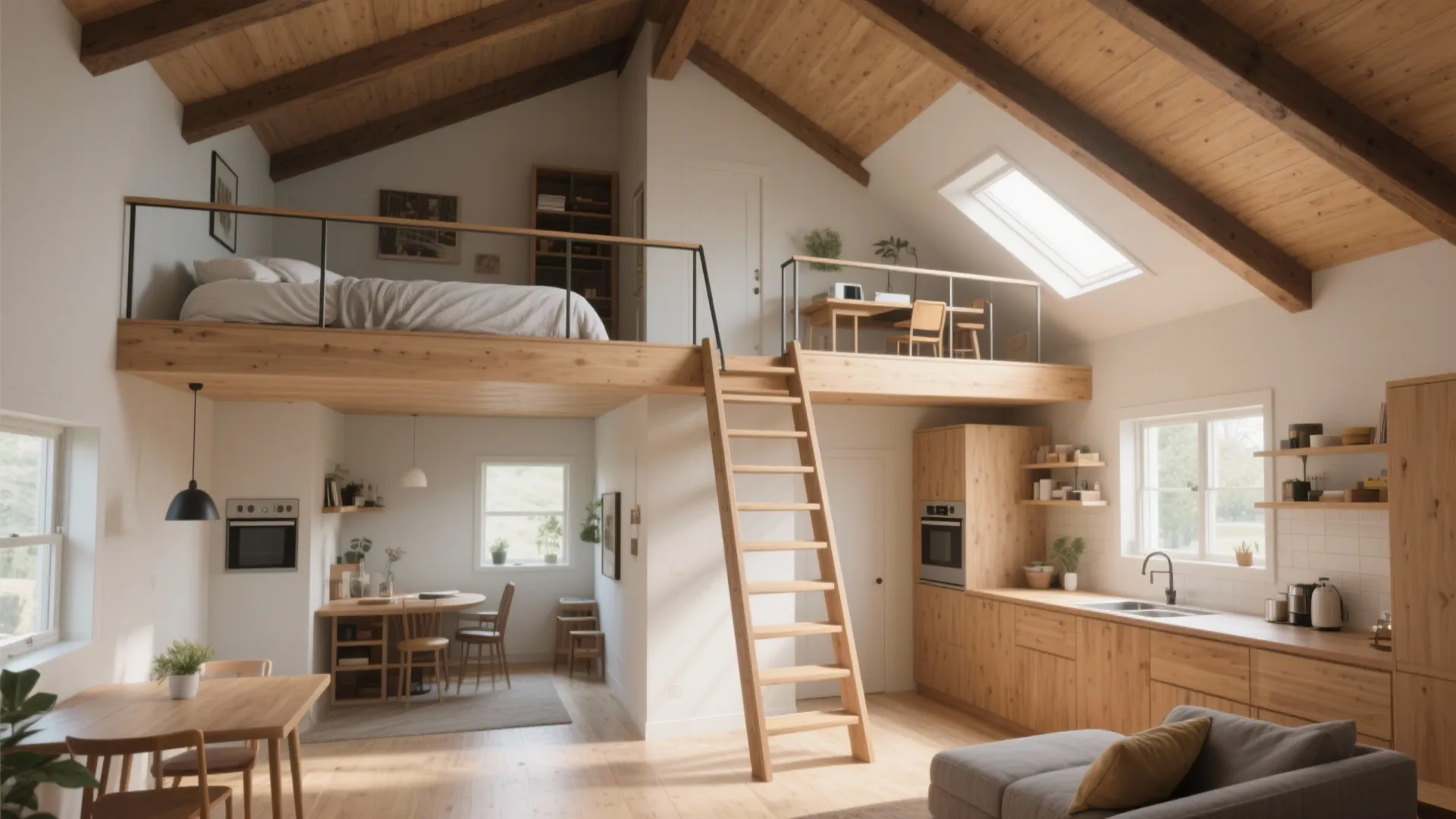 2. Lofted or mezzanine bedrooms
