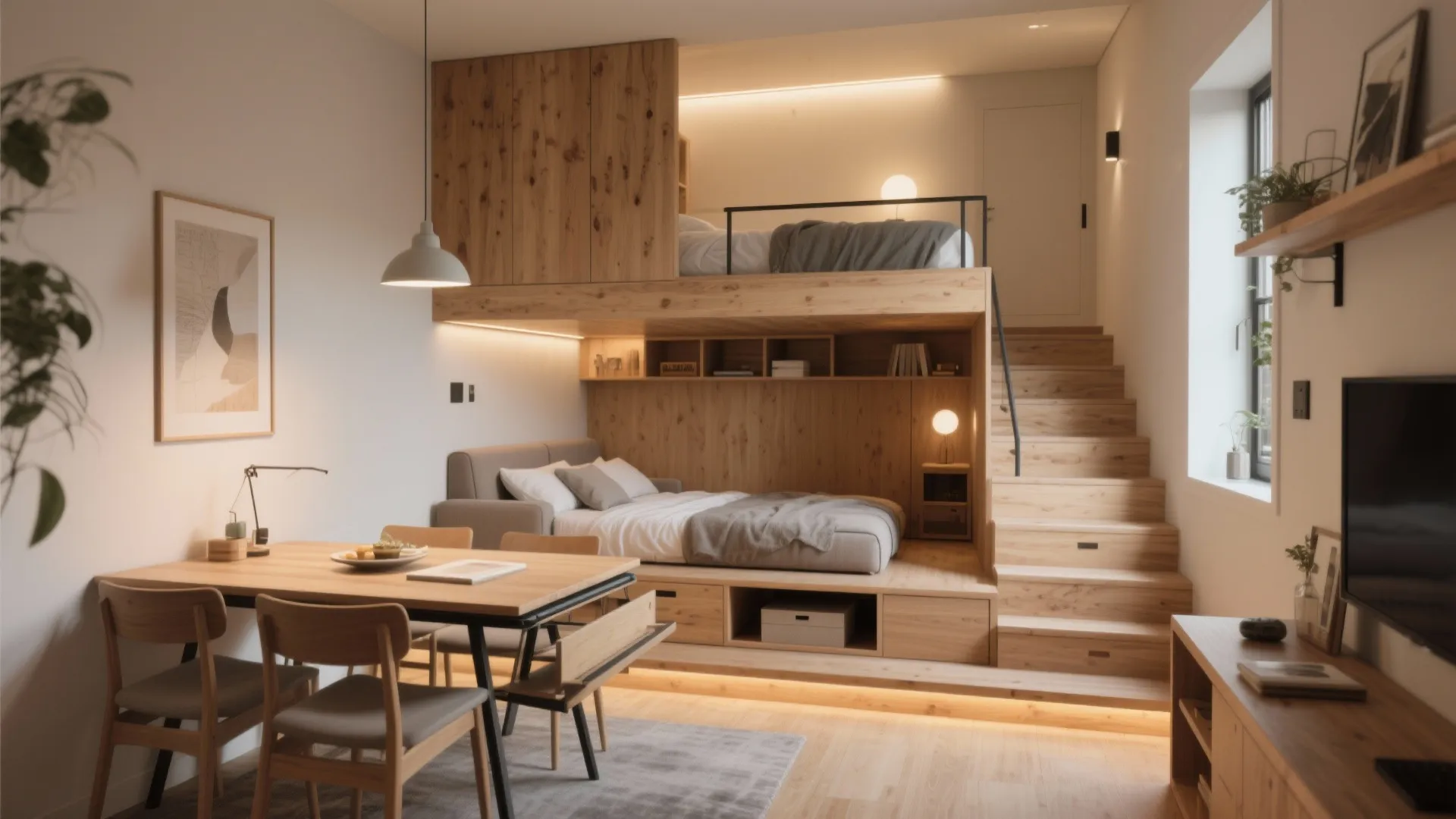 4. Choose multifunction furniture and lofting