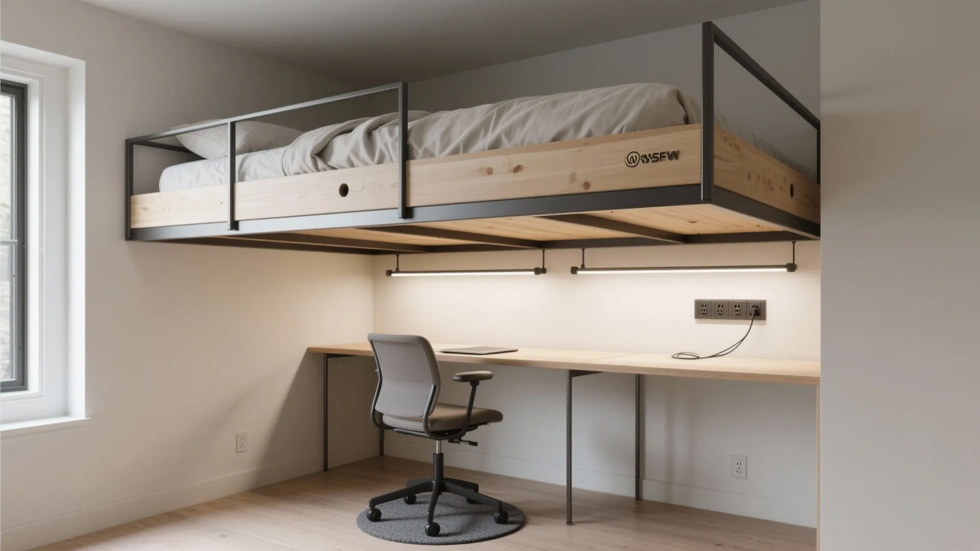 Partial Loft Over Desk or Wardrobe
