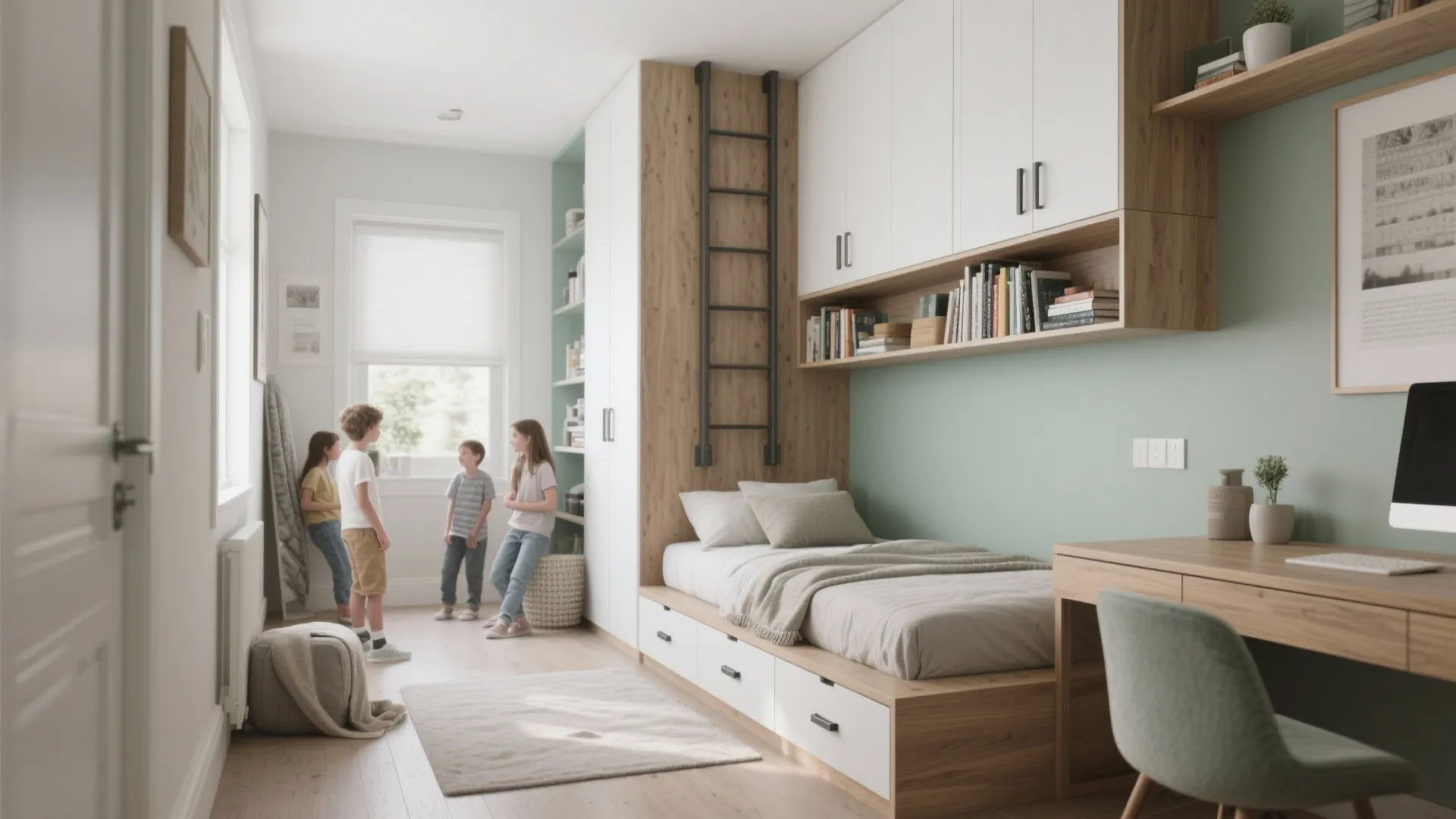 Loft or platform bed to unlock vertical space