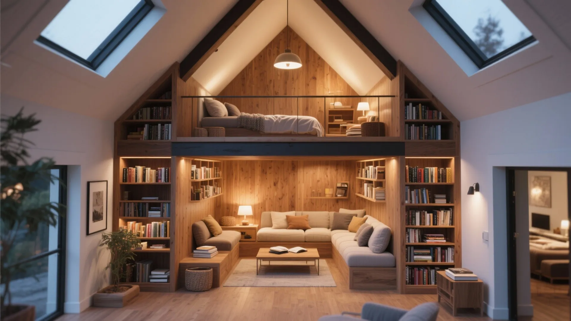 7. Loft Storage or Sleeping Area