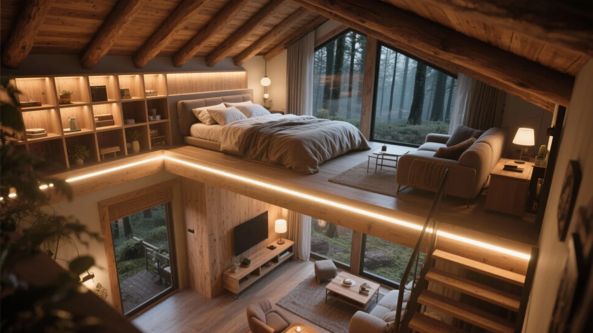 2. Lofted Second Bedroom or Sleep Nook