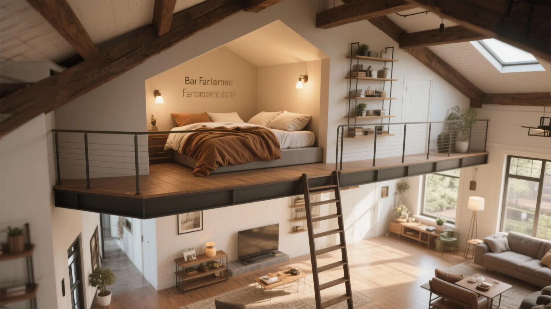 3. Lofted or mezzanine sleeping nook