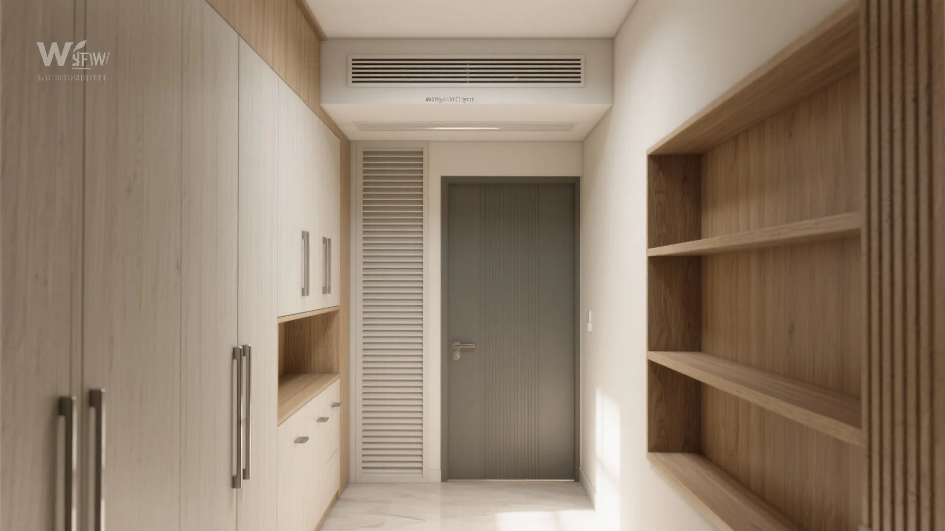 Built-In Storage Walls and Loft Overhead