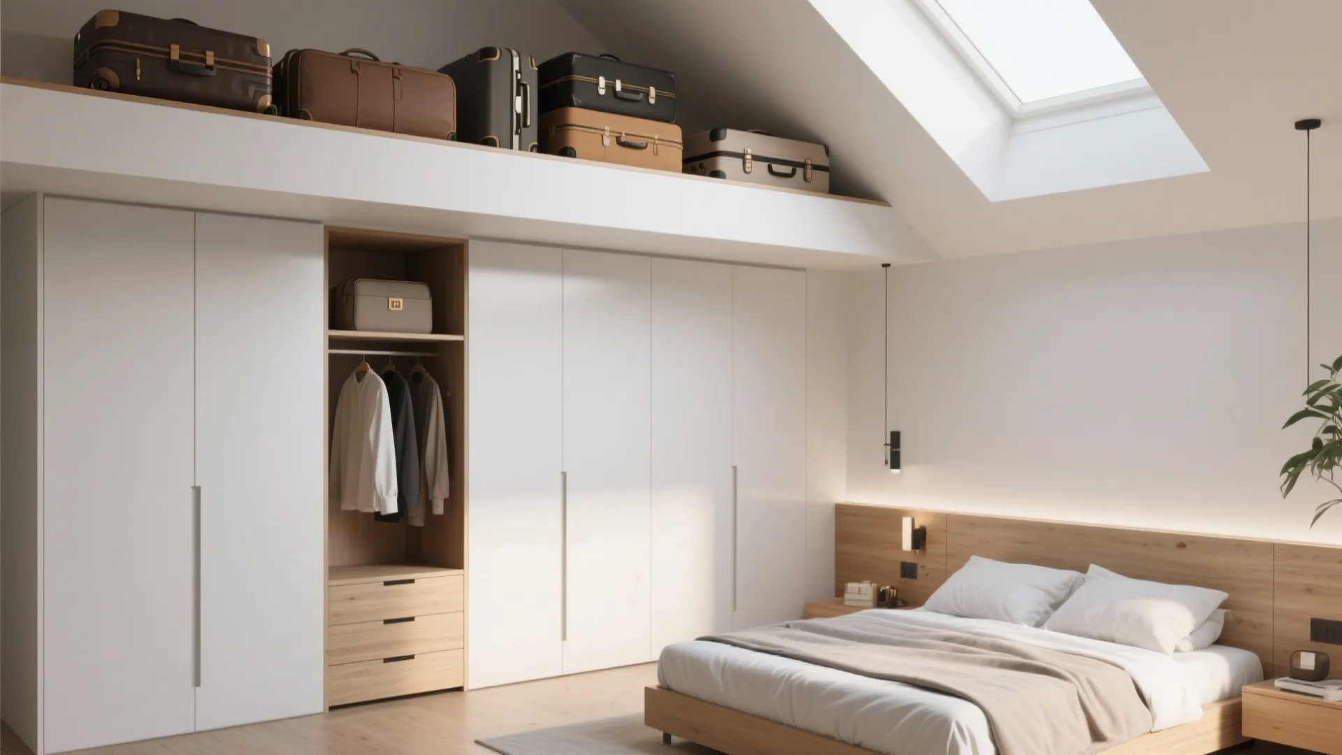 Wardrobe with Loft Storage