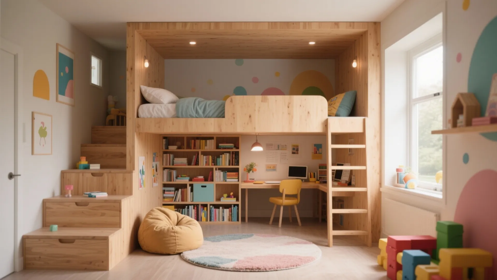 3. Loft Bed with Play/Study Nook