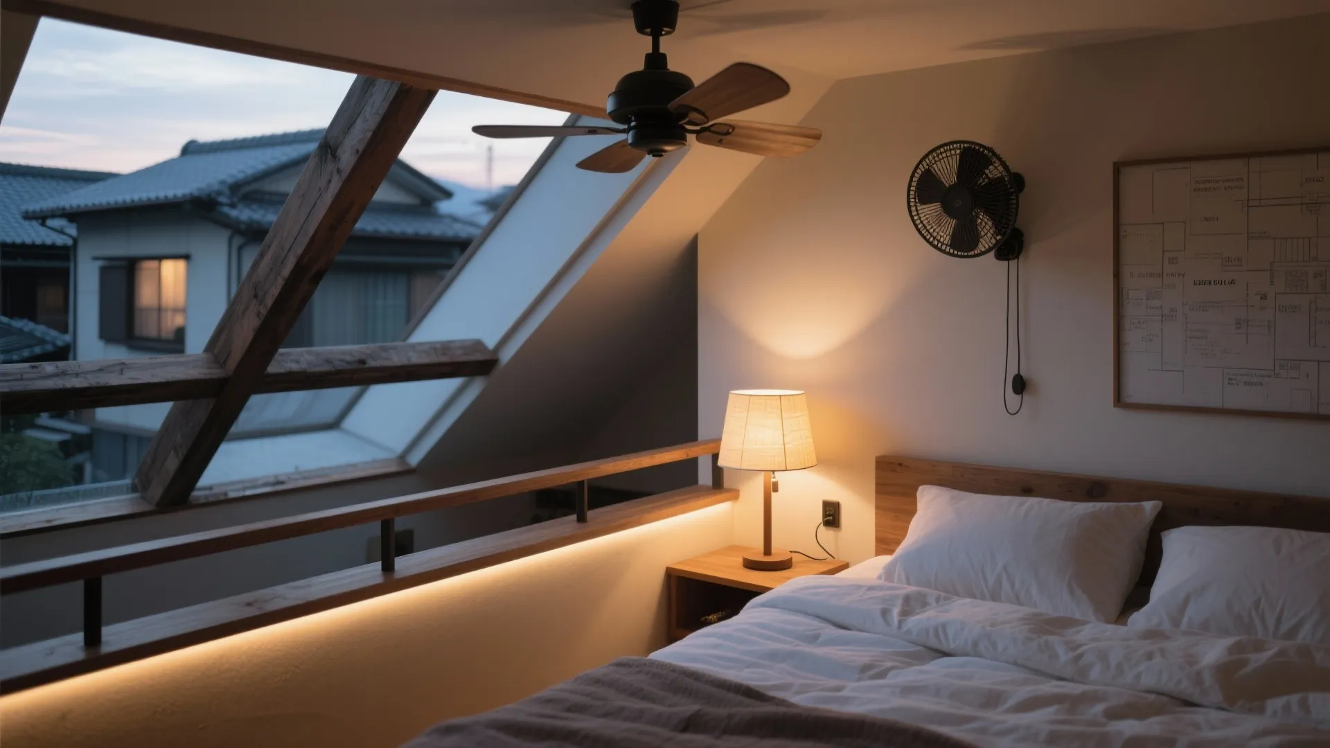 ロフトの温熱・照明を微調整（日式風格の繊細さを導入）