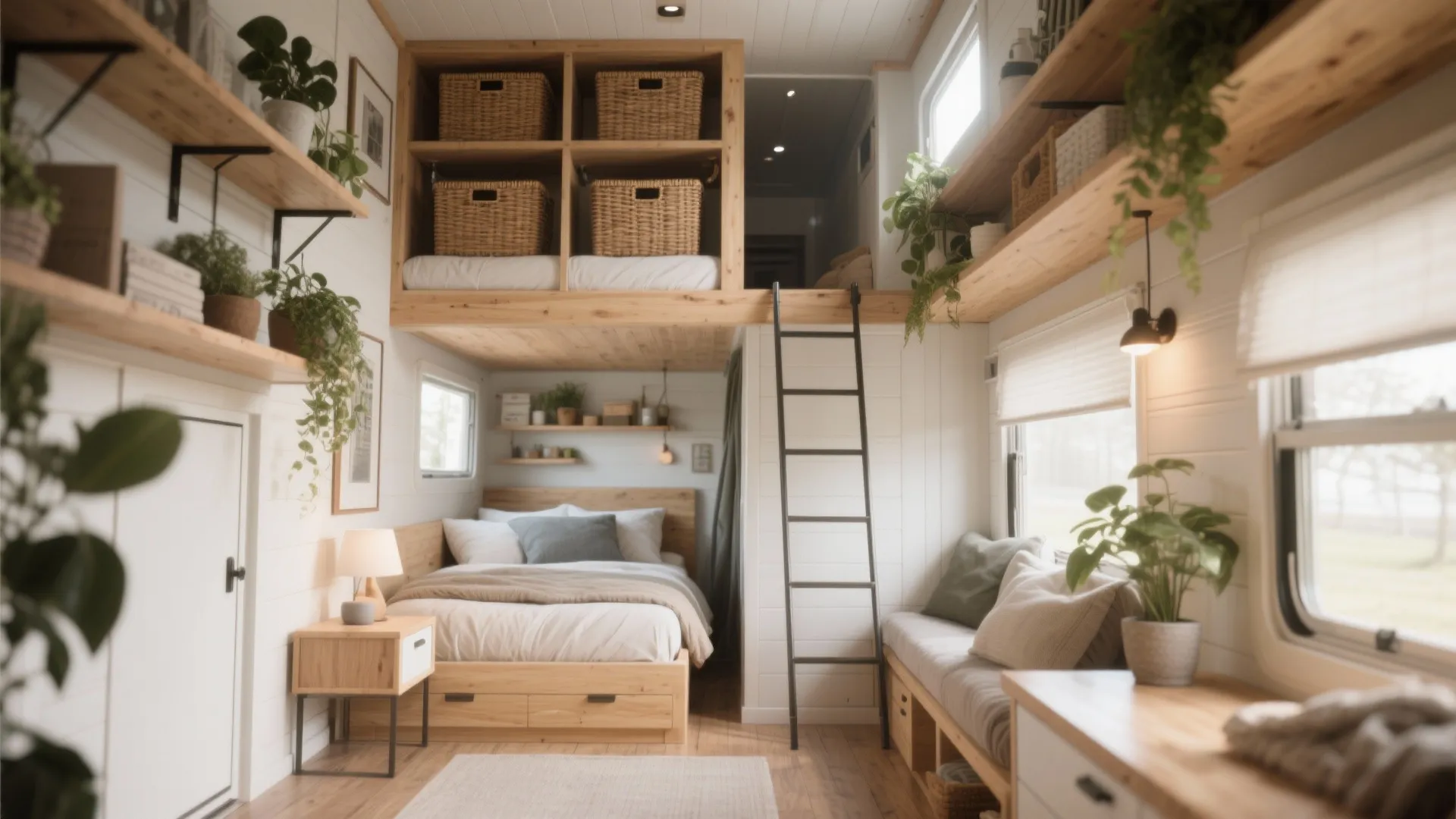 3. Go vertical: lofts, shelves, and layered zones