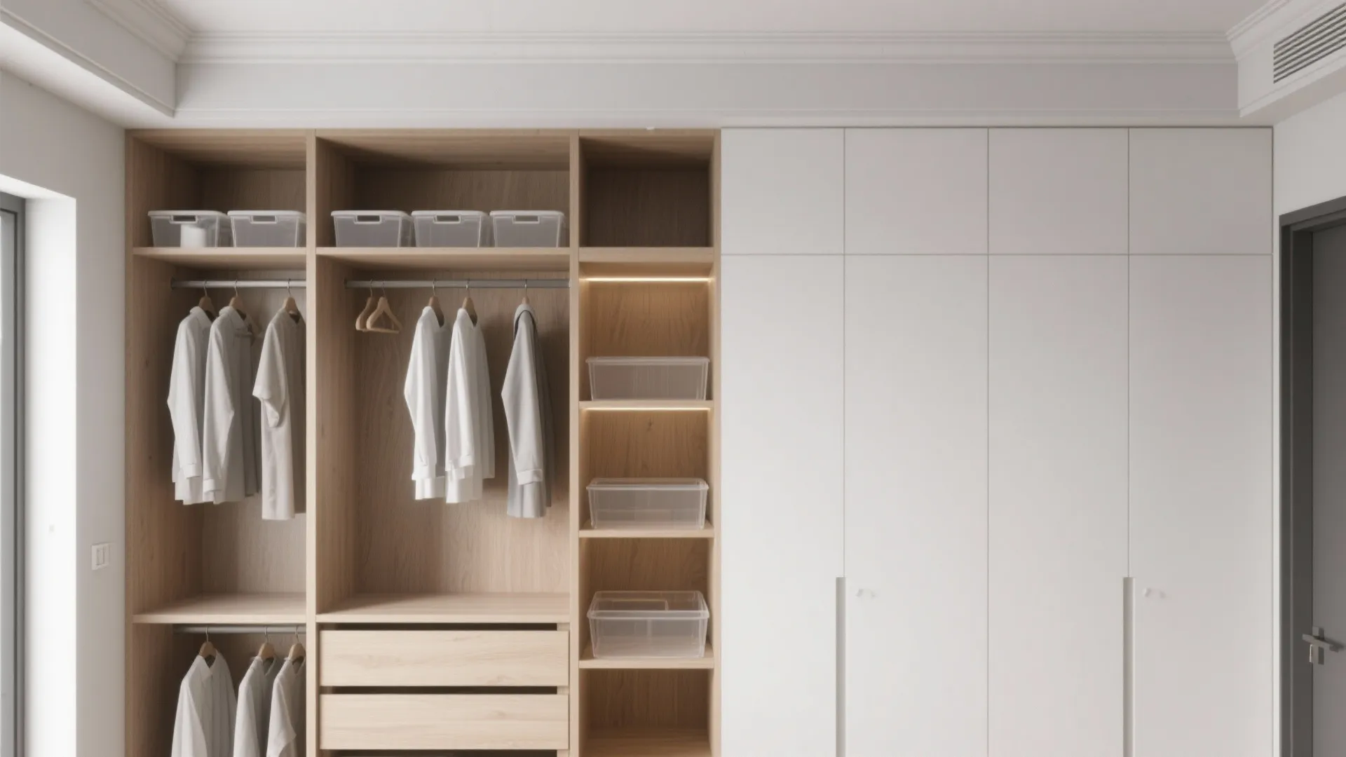 Floor-to-Ceiling Almirah with Loft Storage