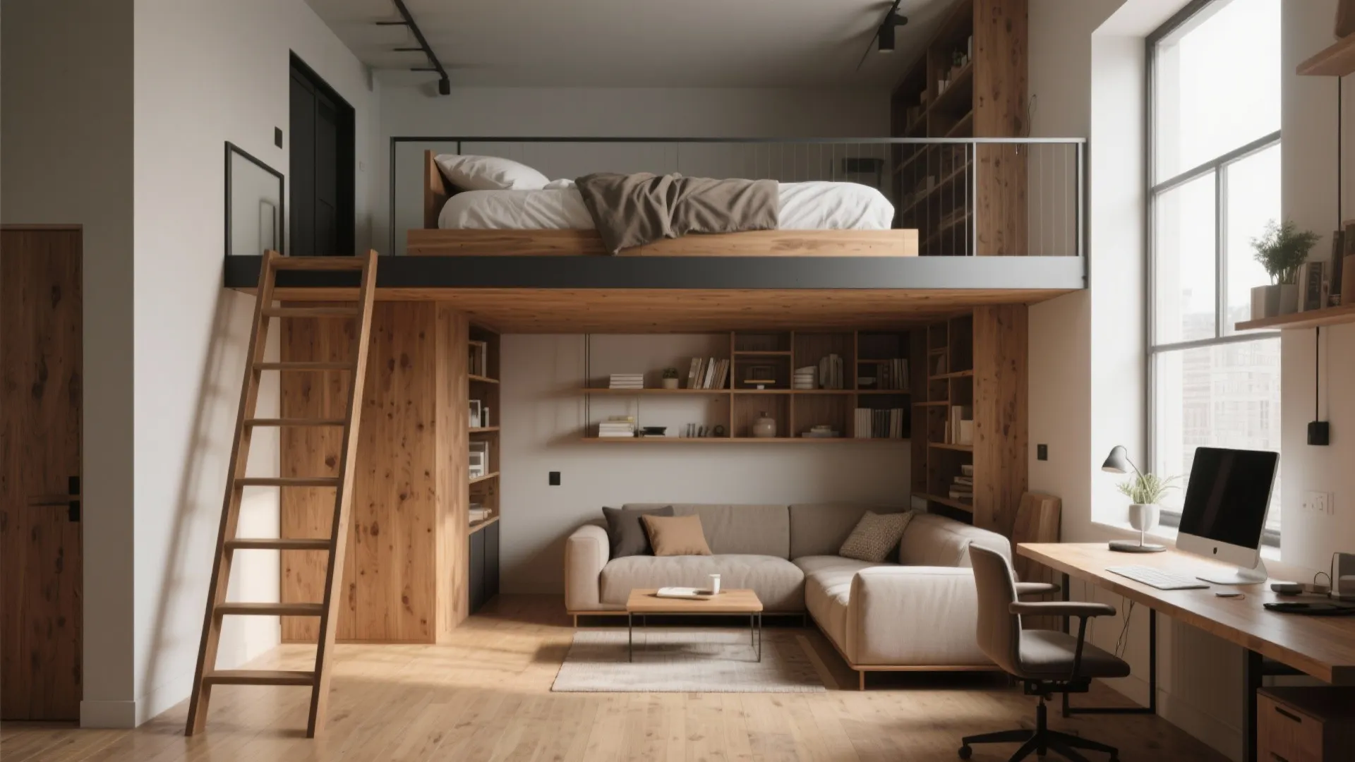 4. Lofted Sleeping Area Over Living Space