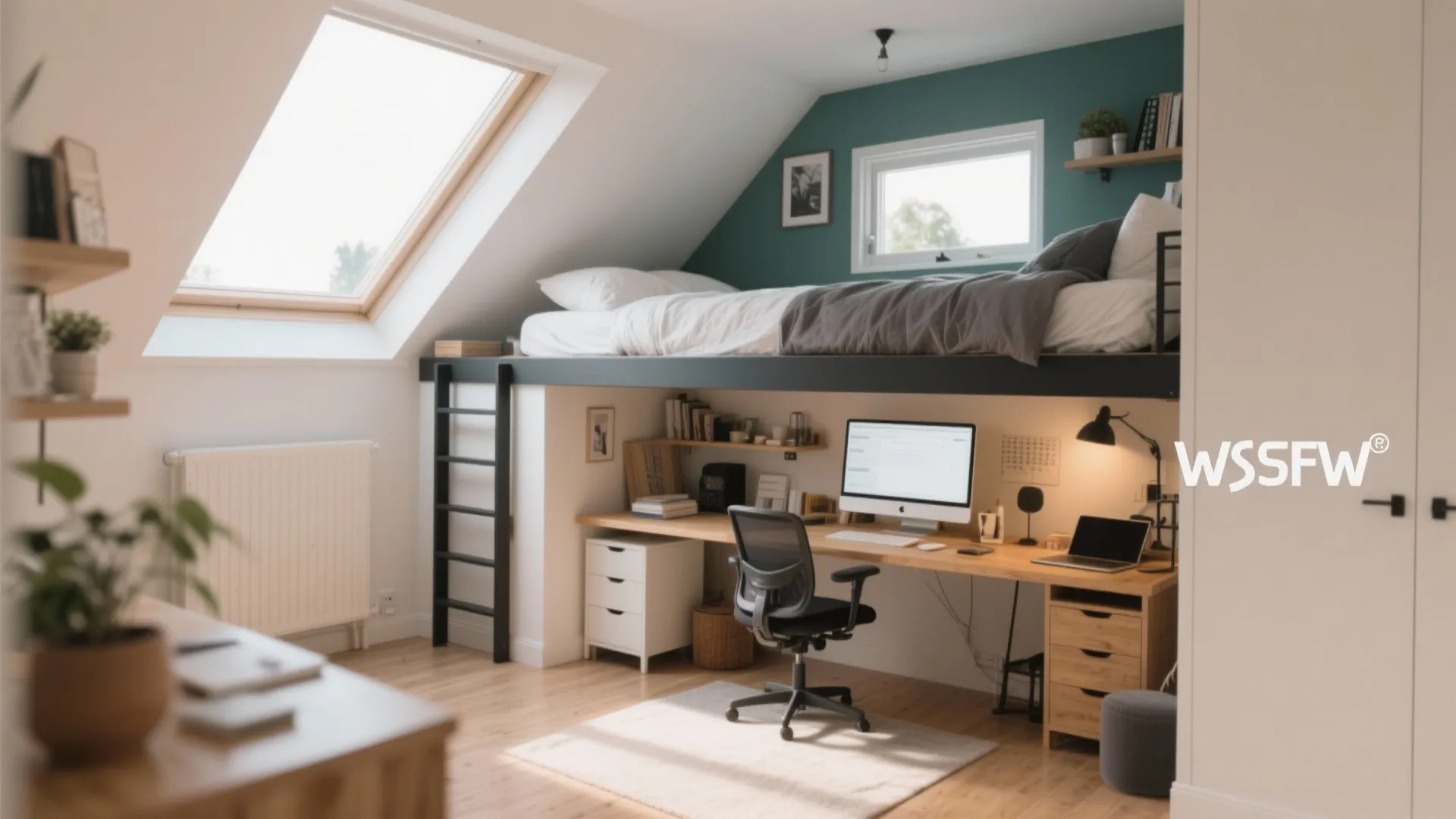 10. Lofted Bed for Vertical Gain