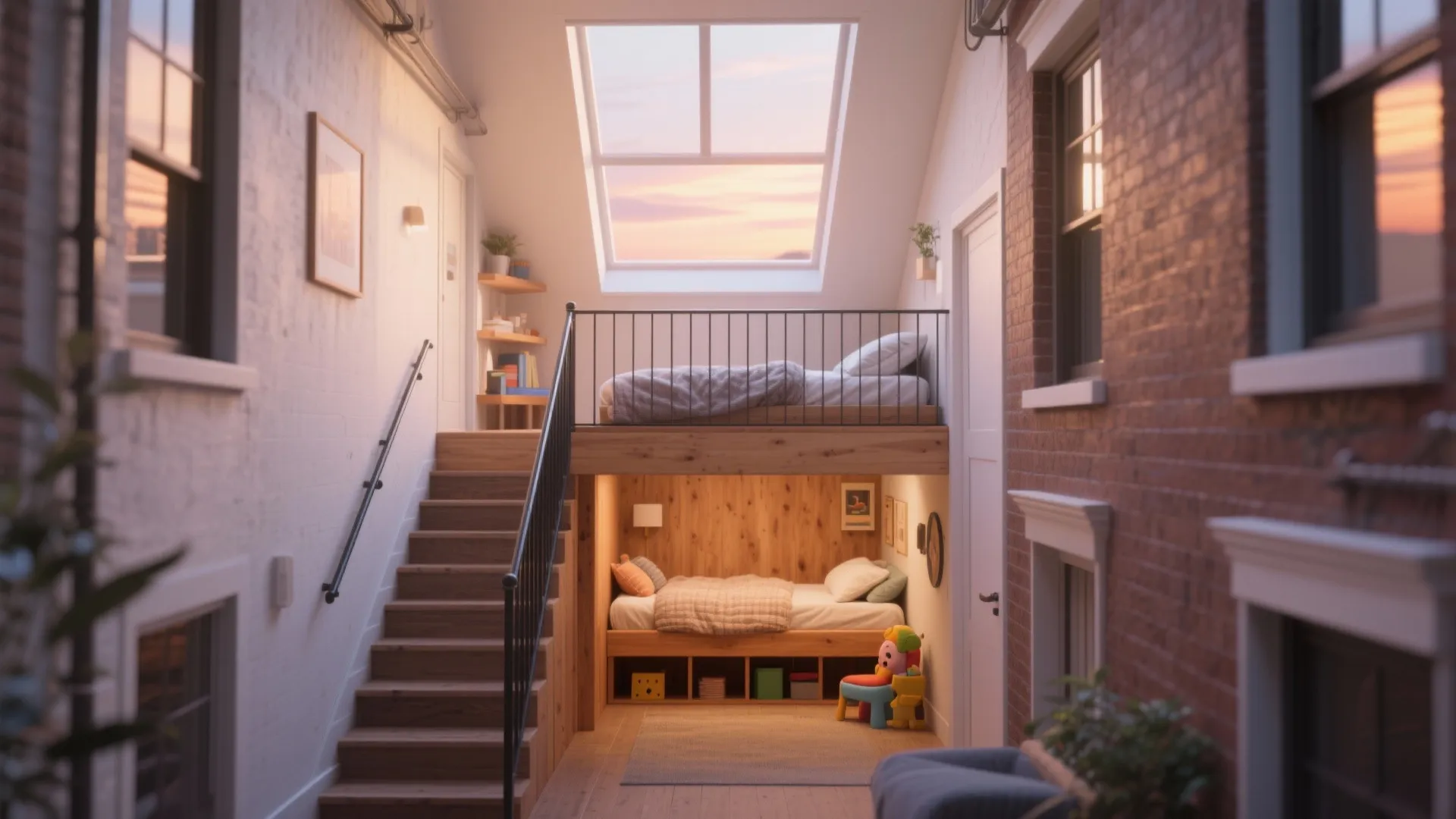 4. Lofted Third Bedroom: Light, Air, and Character