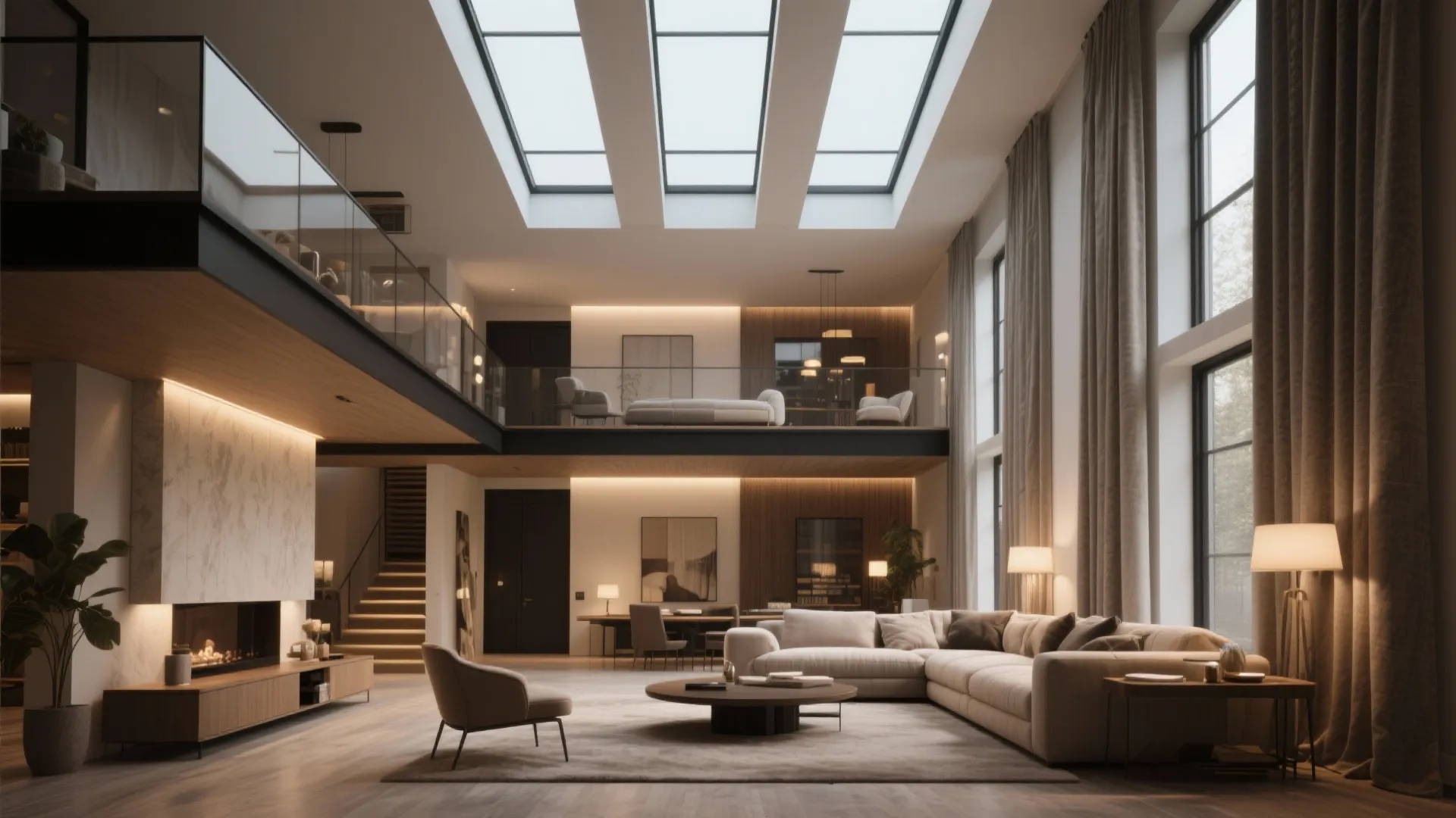 3. Lofted Common Area for Vertical Space