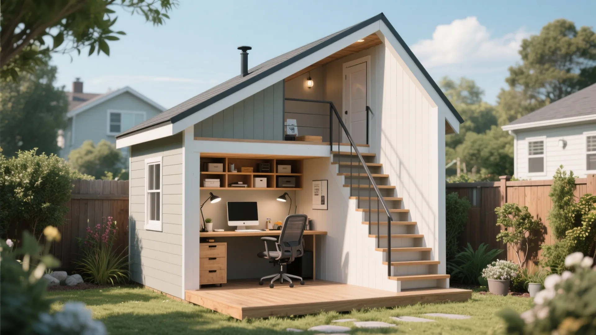 8. Lofted Micro Shed