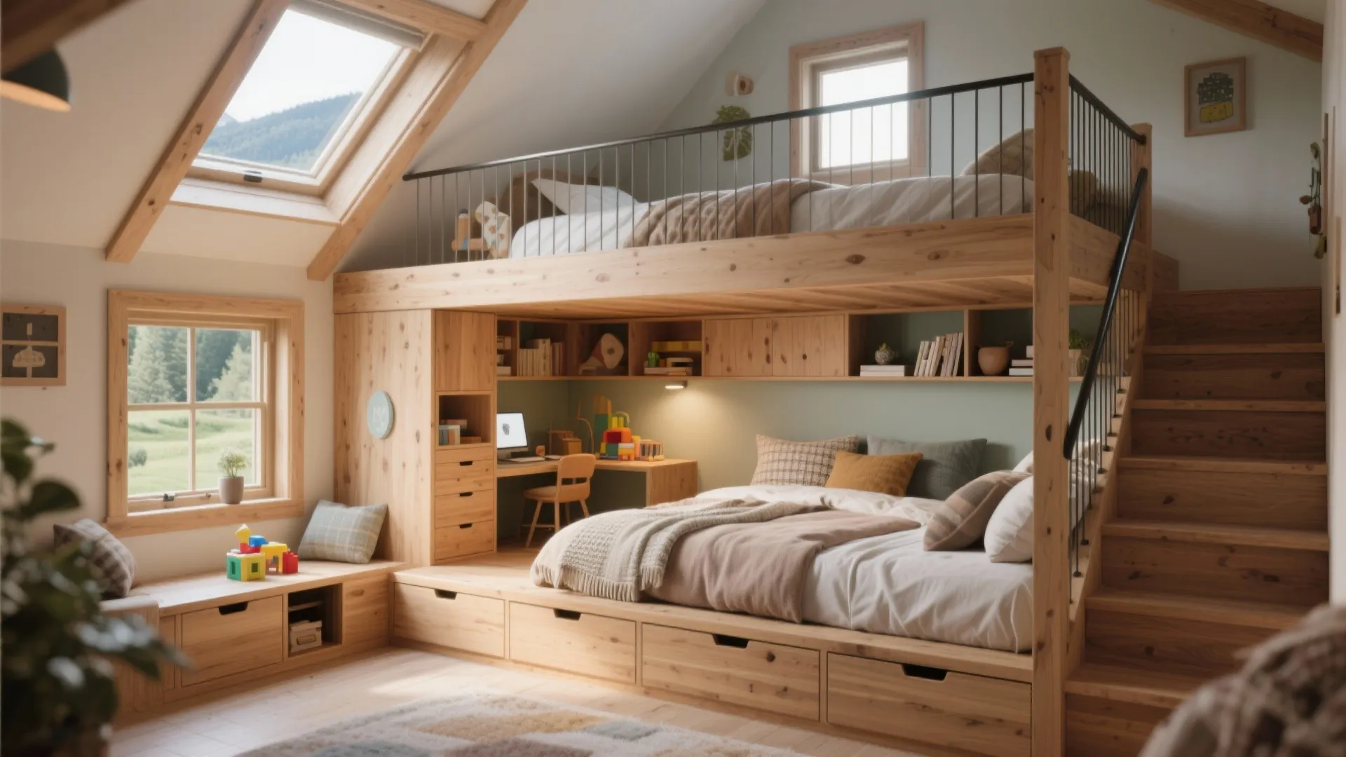 2. Lofted Nooks and Vertical Play