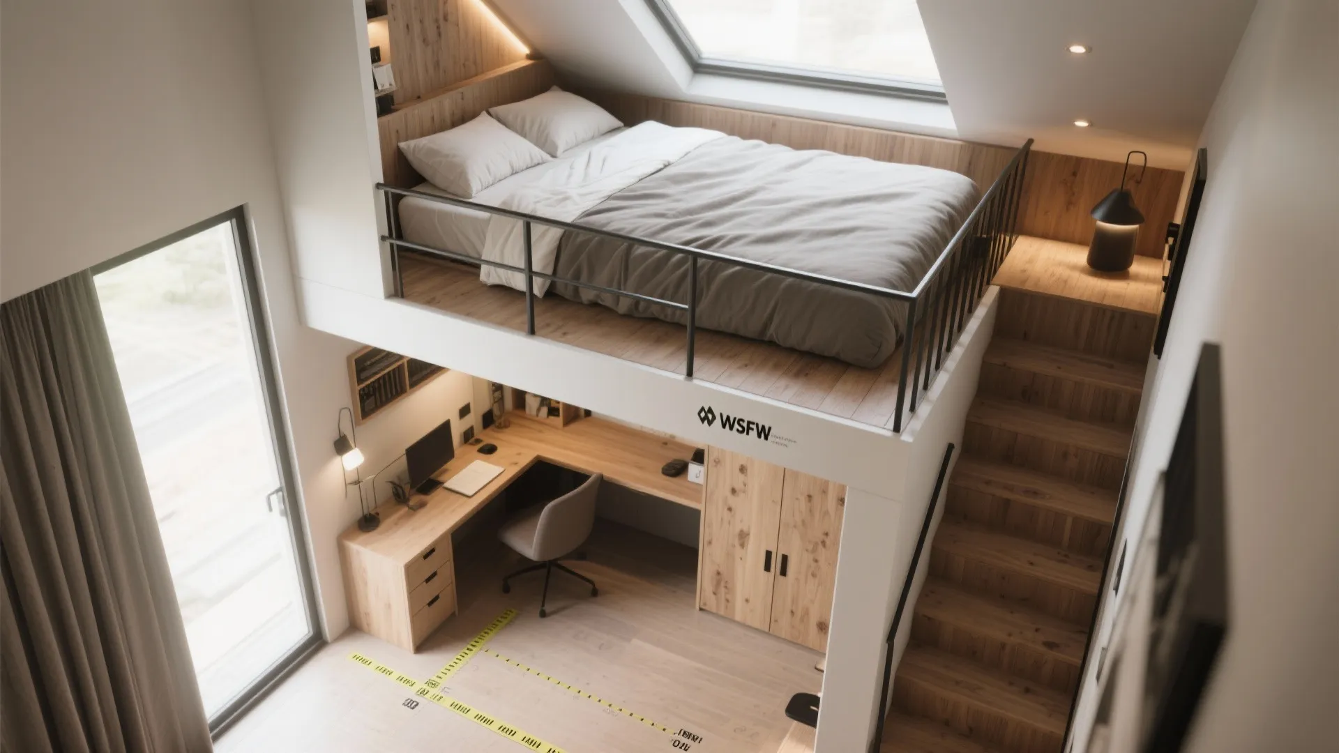 3. Lofted beds and raised platforms