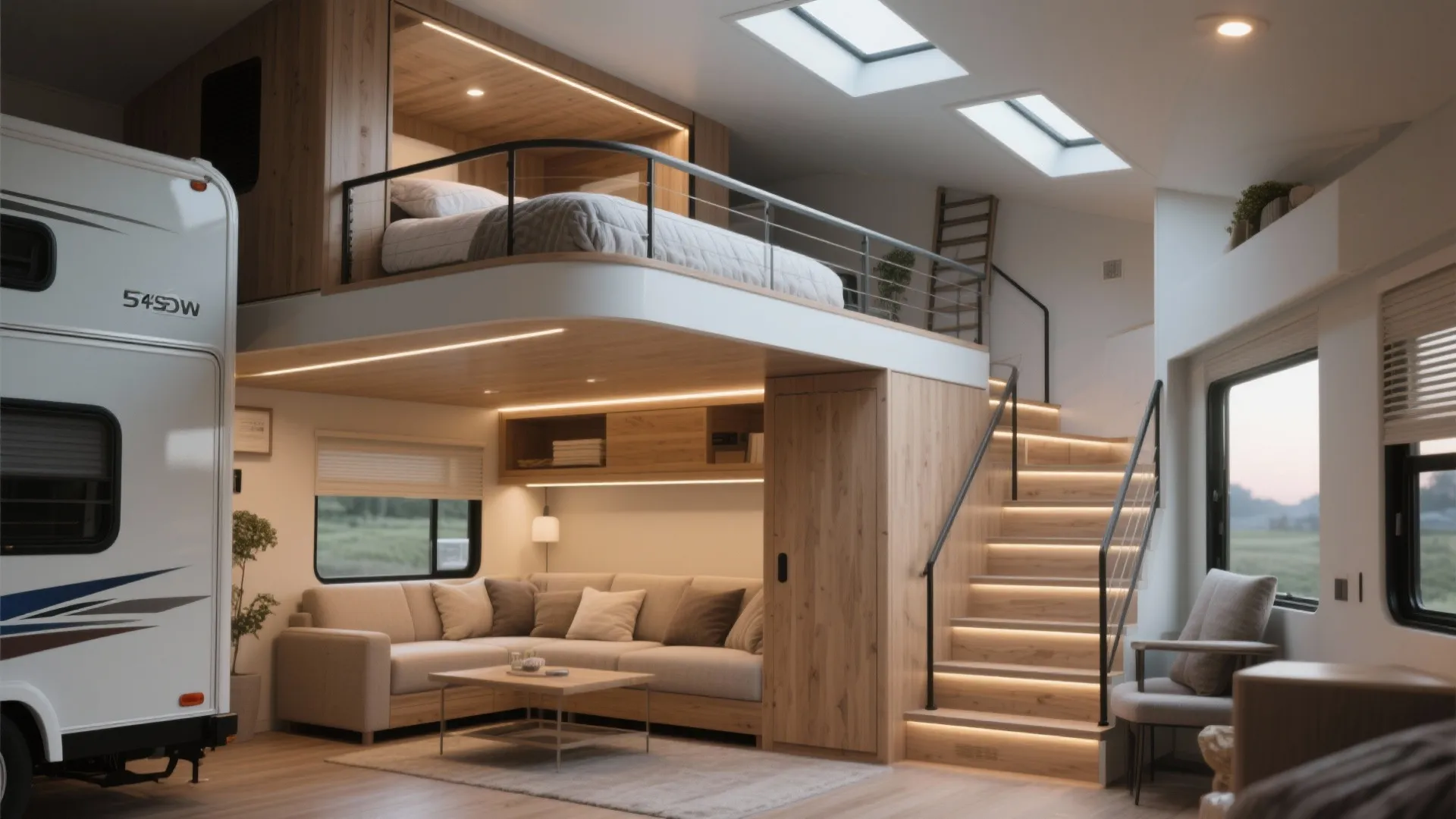 3. Split-Level Living: Lofted Sleeping Nook
