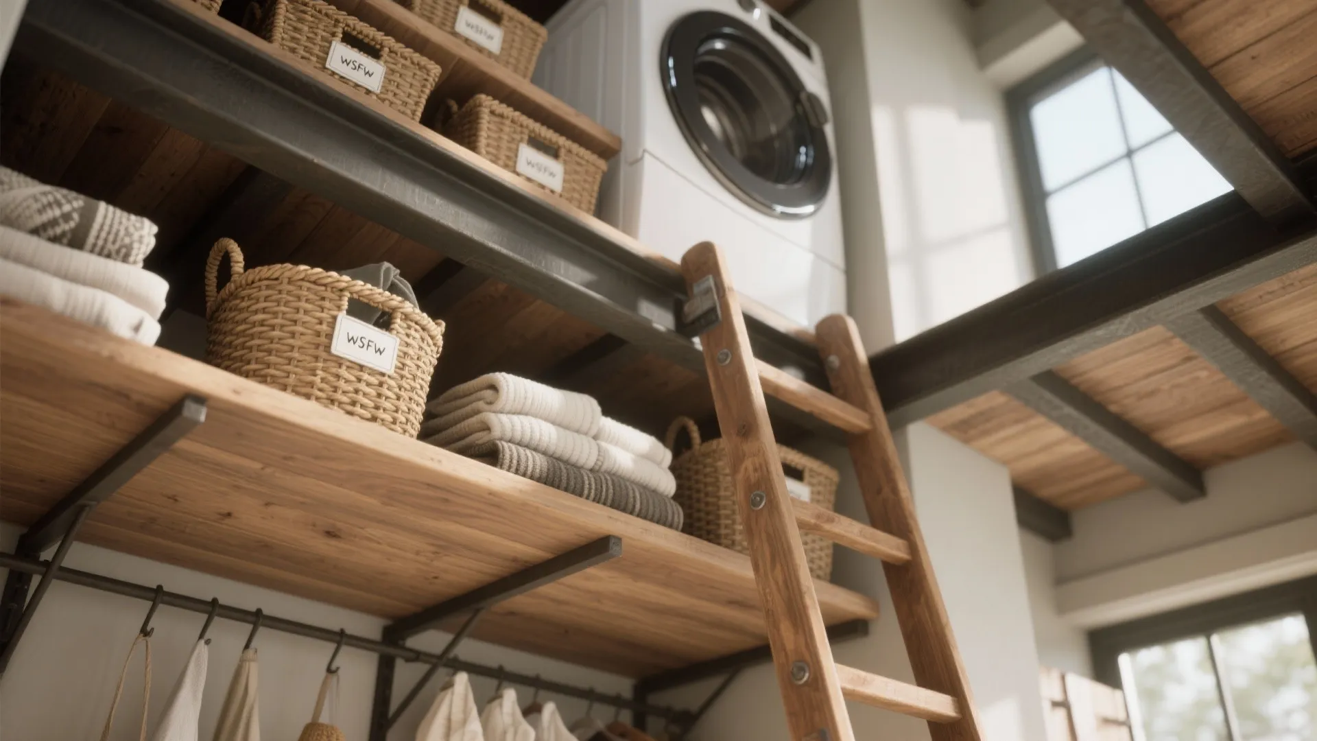 4. Lofted Storage Above the Stack