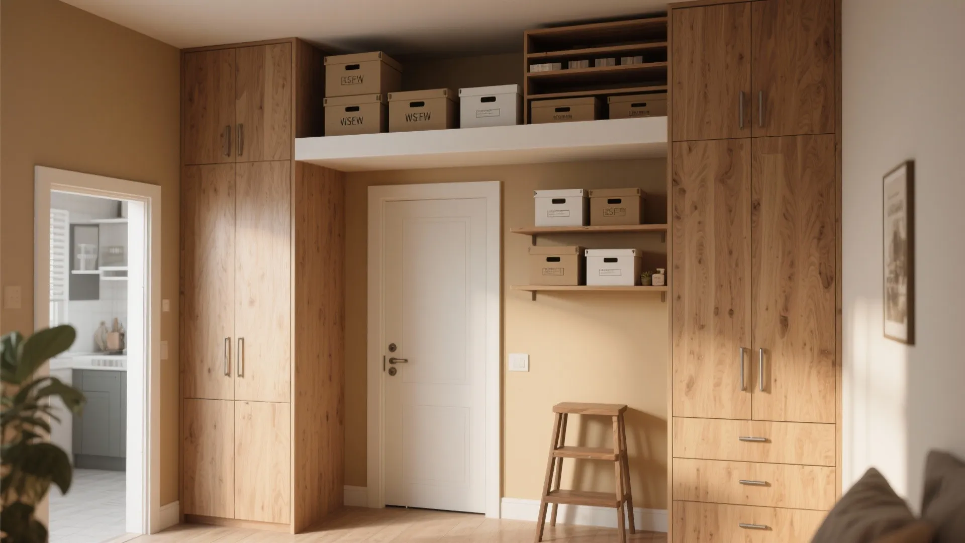 4. Lofted storage and vertical cabinetry