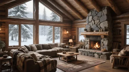 10 Stunning Log Cabin Living Room Ideas
