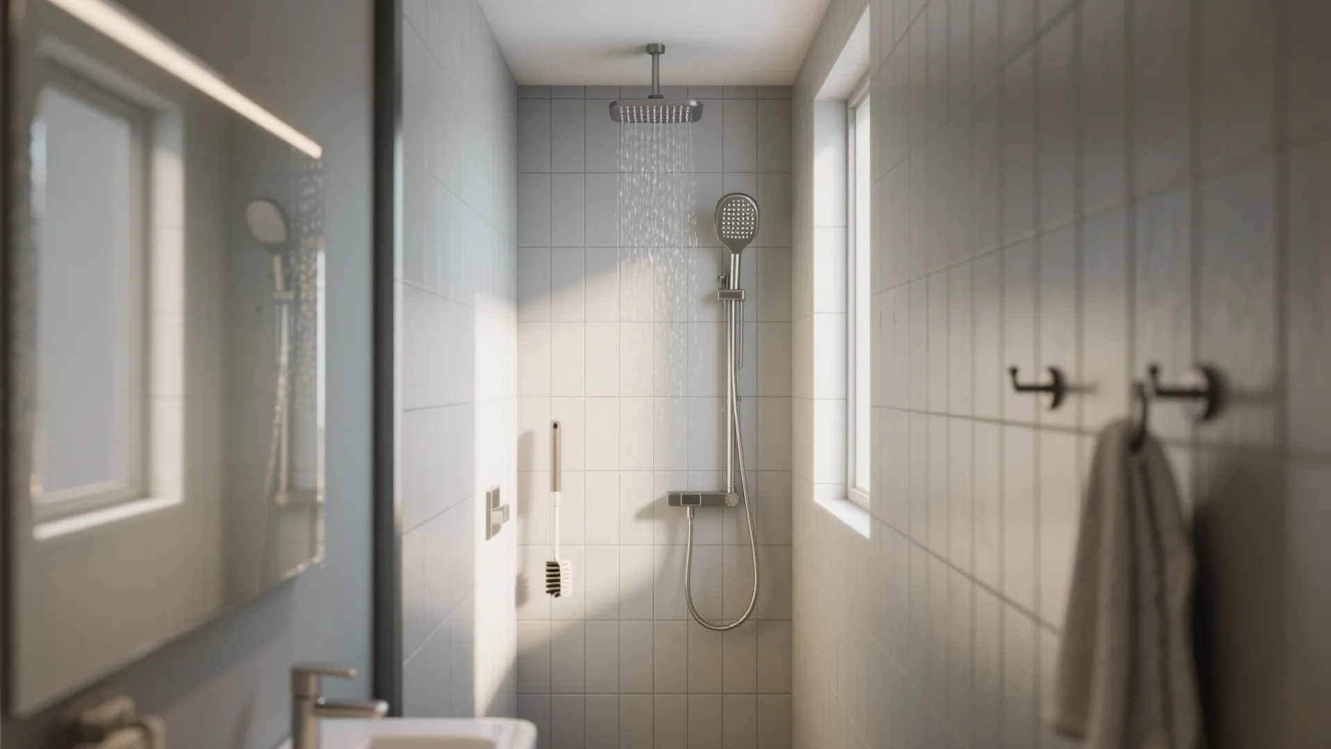 Long-Handle Brushes for Vertical Tiles and Tiny Showers