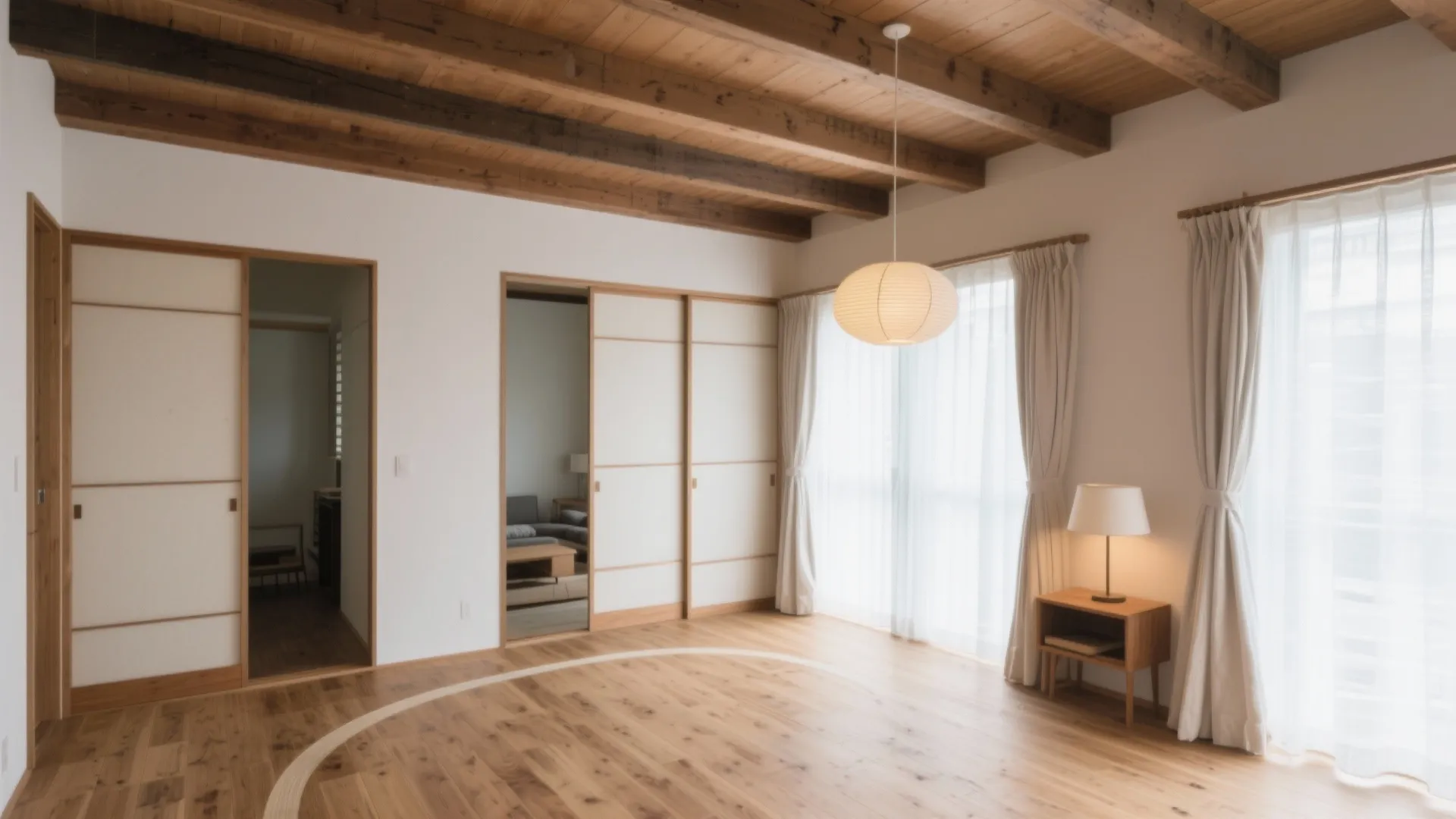 家族の動きが交差しない回遊動線で、15坪の3LDK平屋に余白をつくる