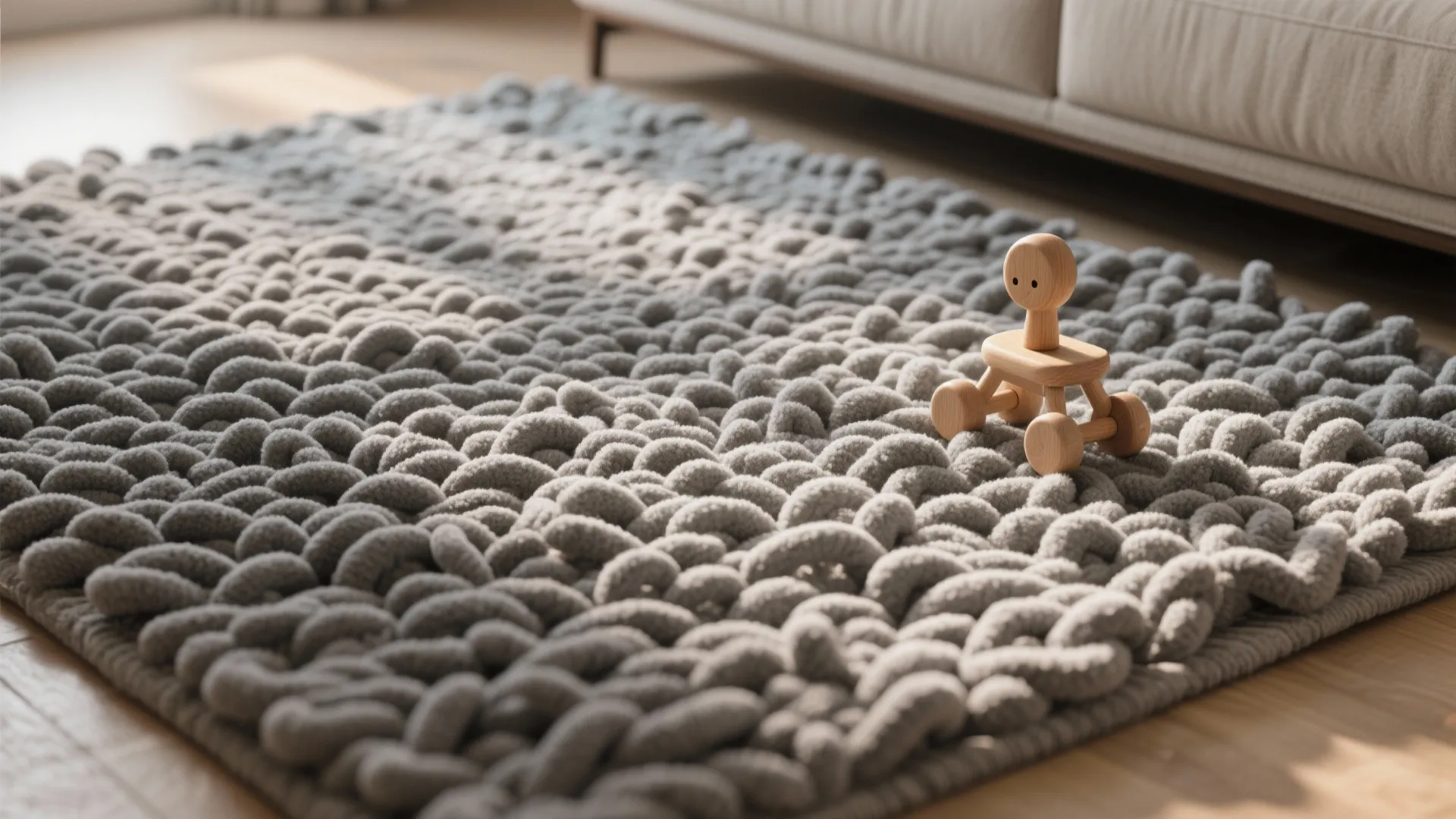 2. Textured loop weave to add depth without pattern