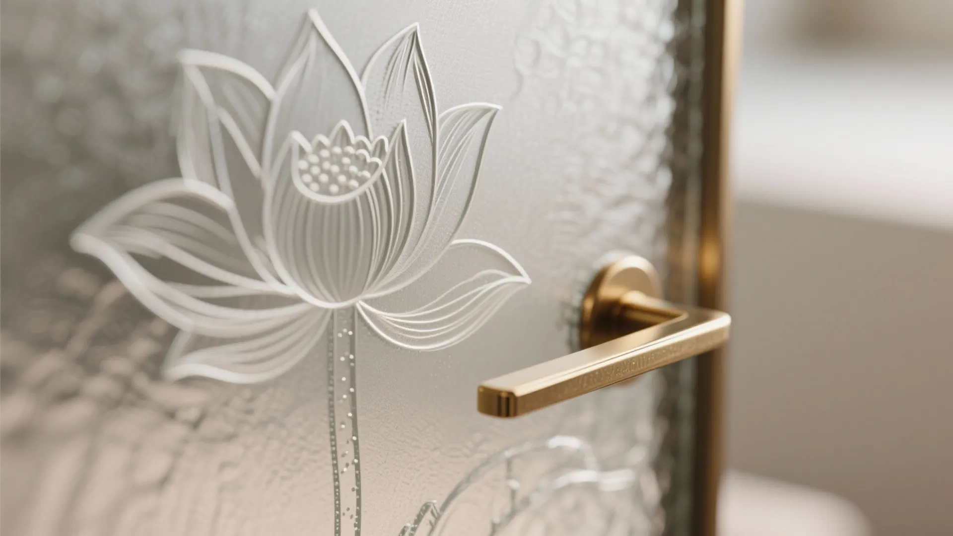 Frosted + Etched Serenity Doors