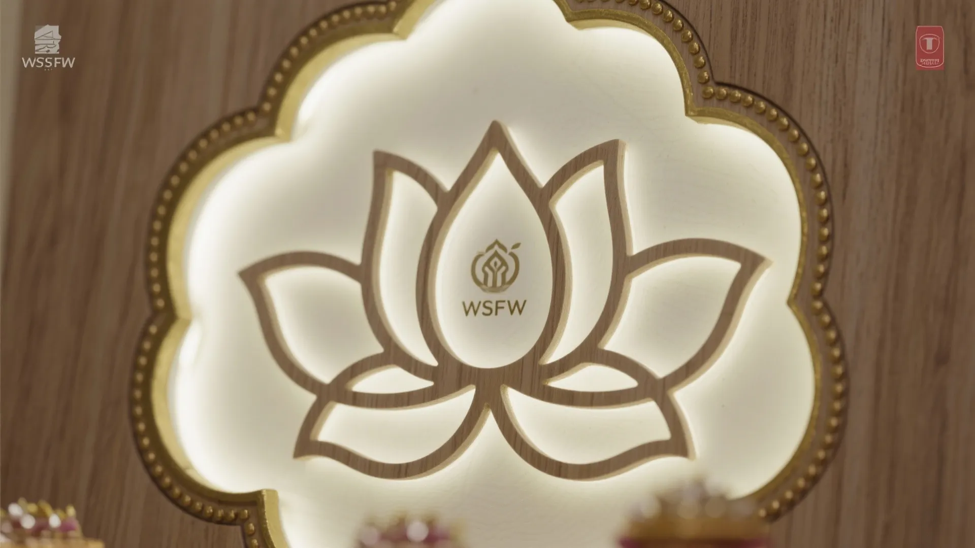 1) Minimal Wall-Mounted Plywood Mandir with Backlit Panel