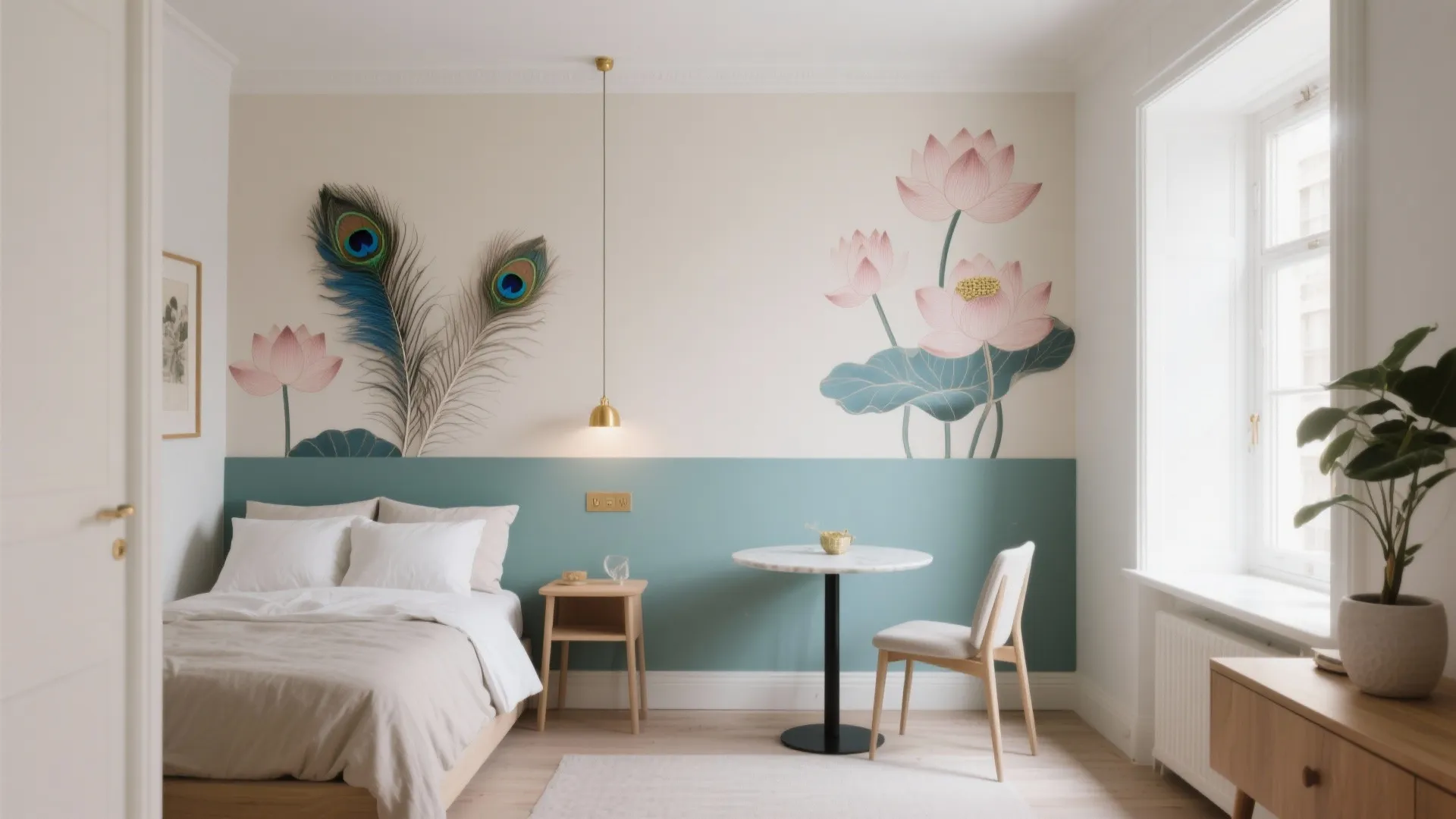 Lotus and Peacock Motifs to Zone Small Homes