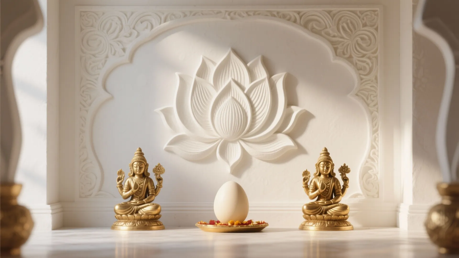 Textured POP back panel with lotus motif