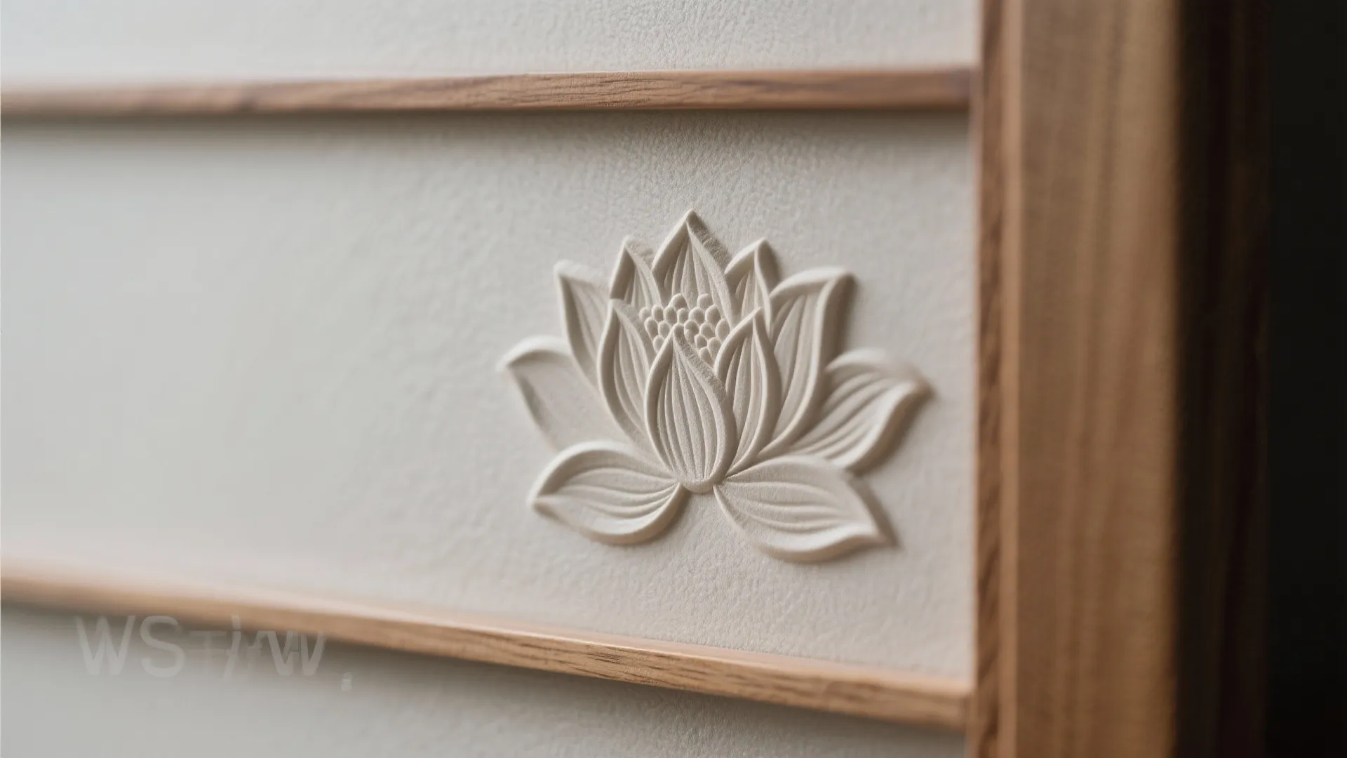 Minimal relief carvings on paneled doors