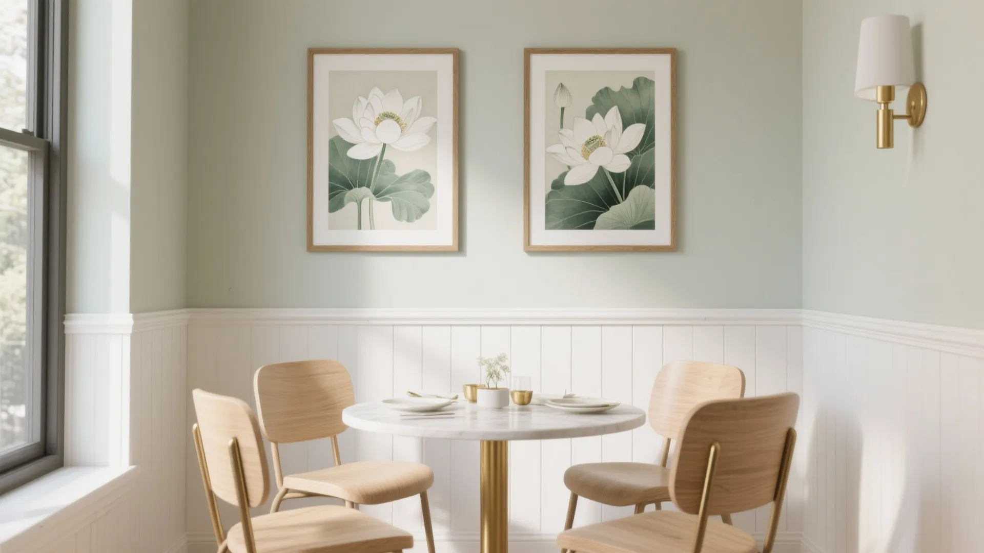 Lotus Wallpaper Panels and Wainscoting