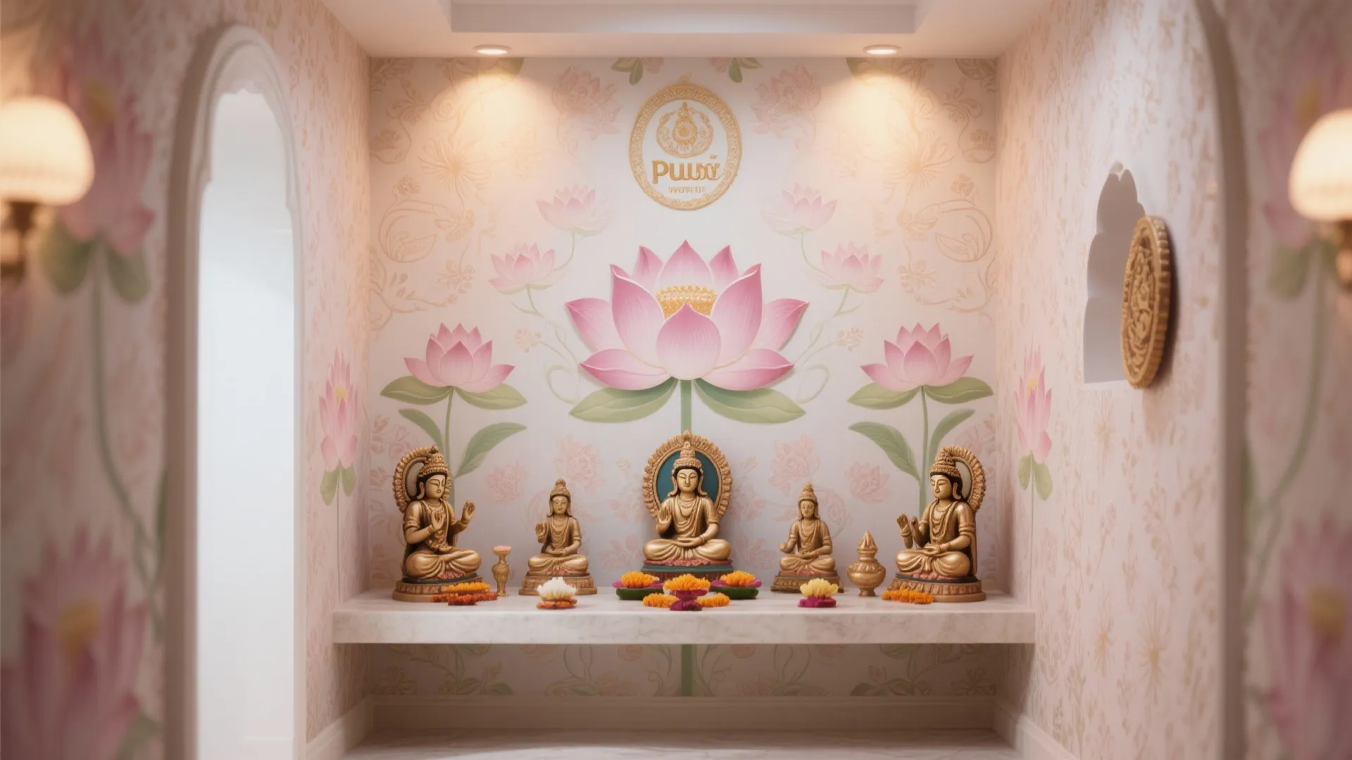 Lotus Motif Wallpaper