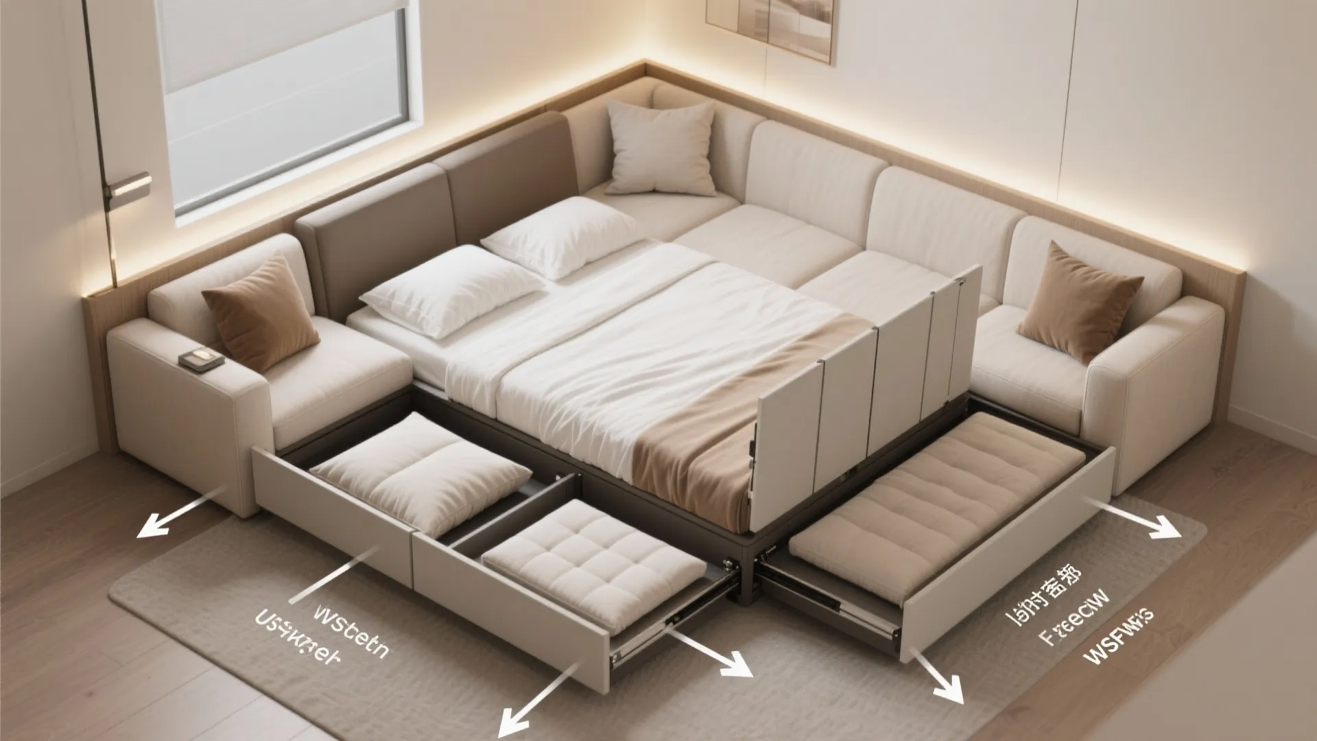 Convertible Lounge that Feels Residential