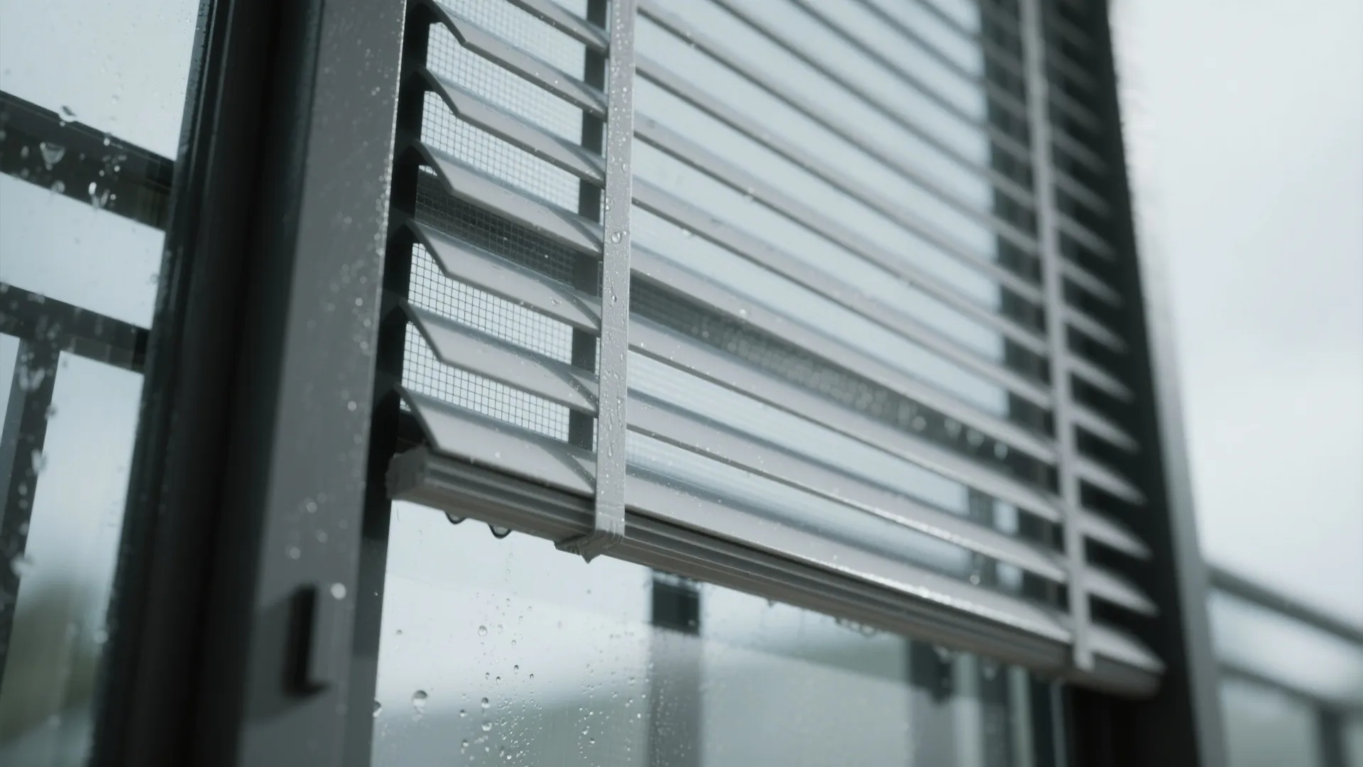 Louvered grill for ventilation-first living