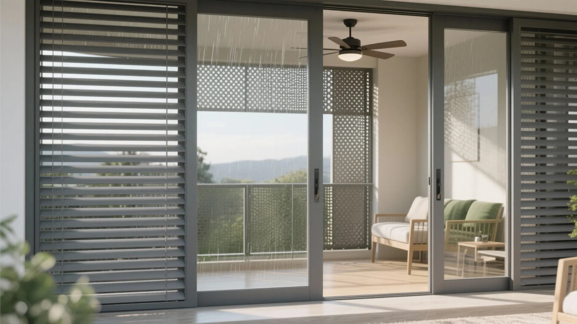 Louvered and Screened Doors for Airflow and Privacy