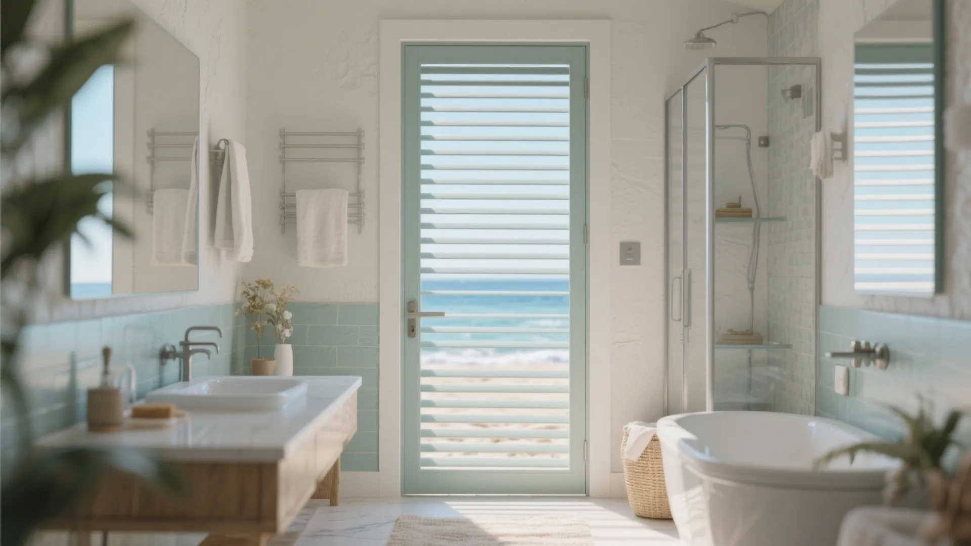 Louvered Aluminium Door for Ventilation