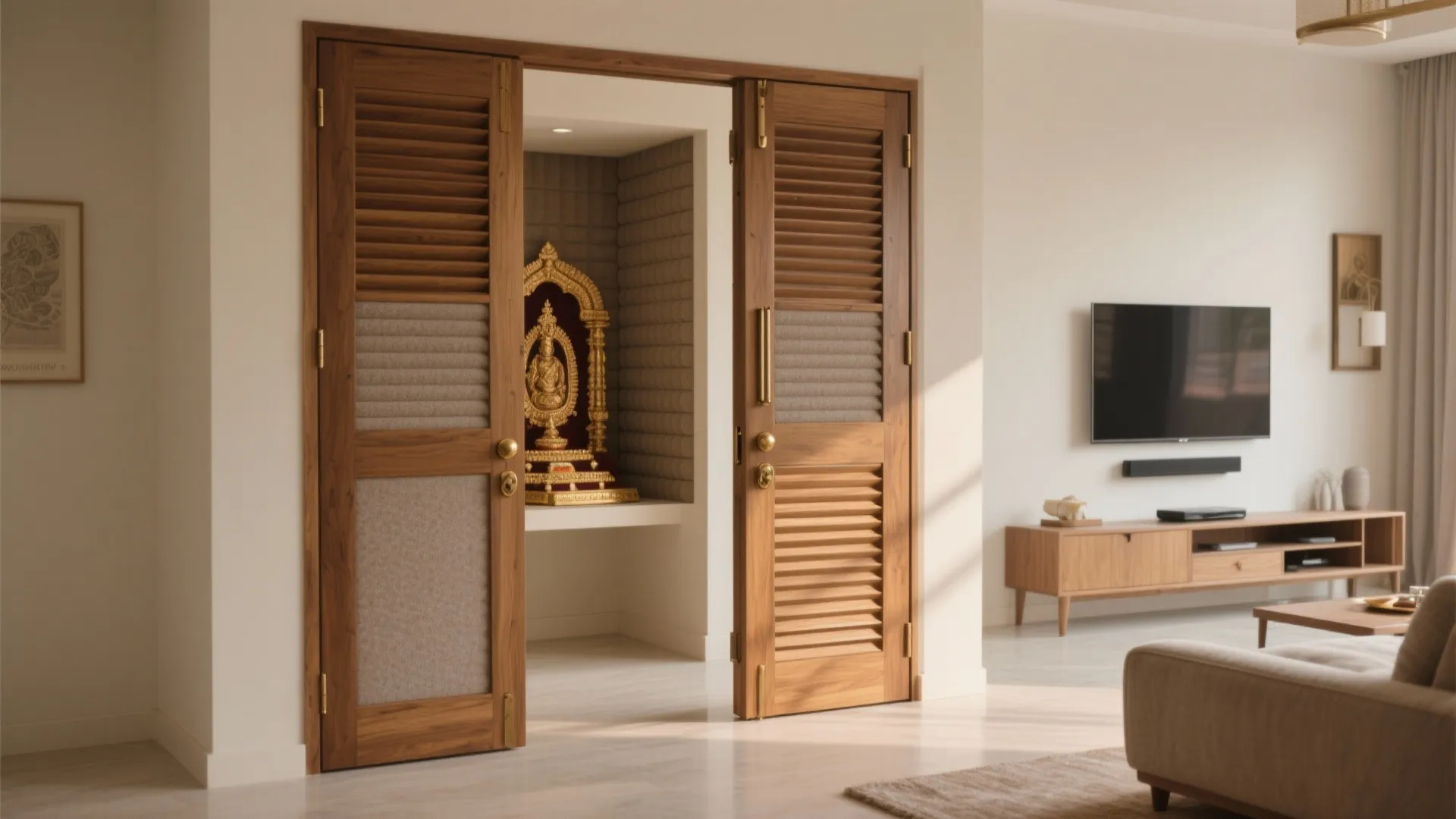 Bi‑fold or Two‑Leaf Louvered Doors with Acoustic Core