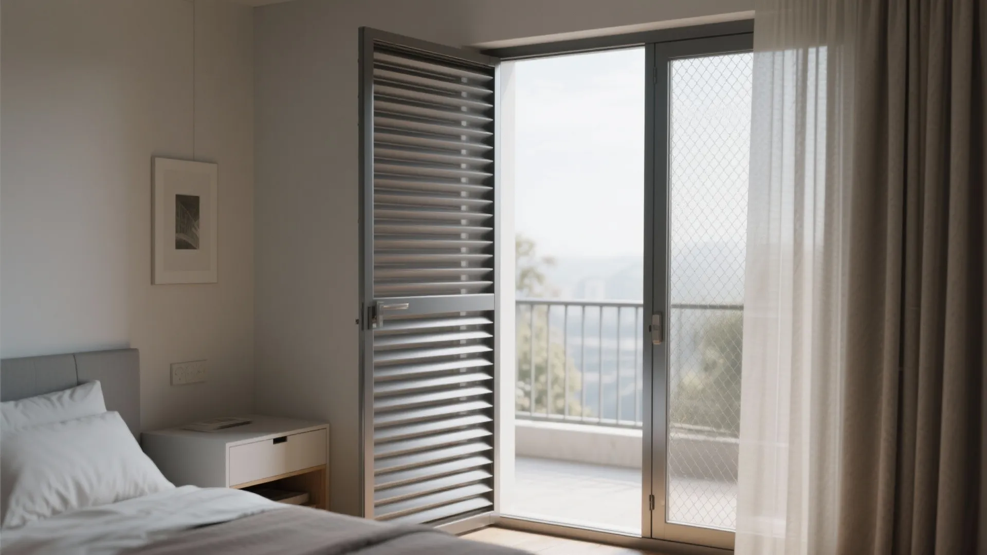 Louvered grill for ventilation-first living