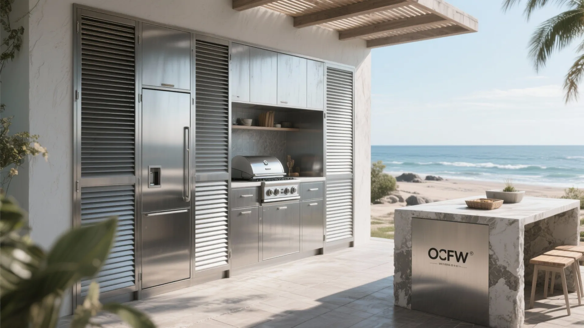 2. Louvered stainless doors for ventilation