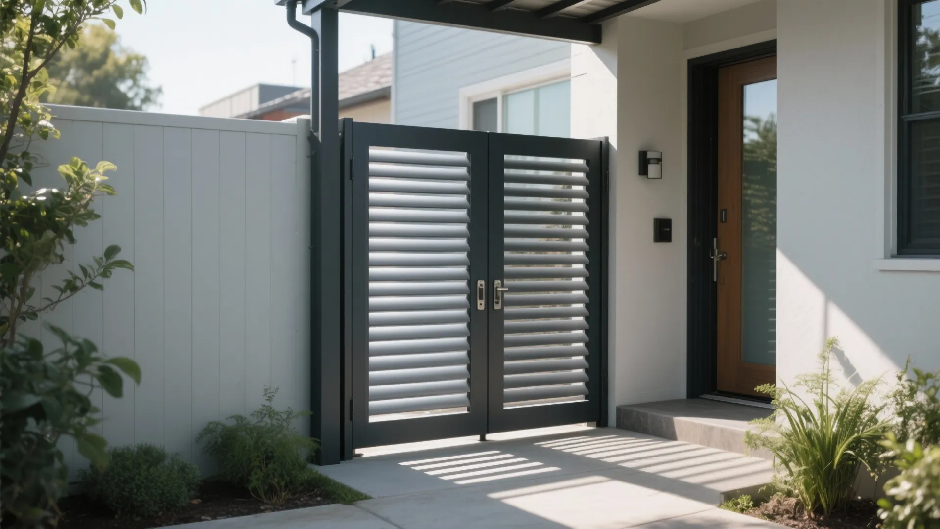 Louvered Slats with Adjustable Angles