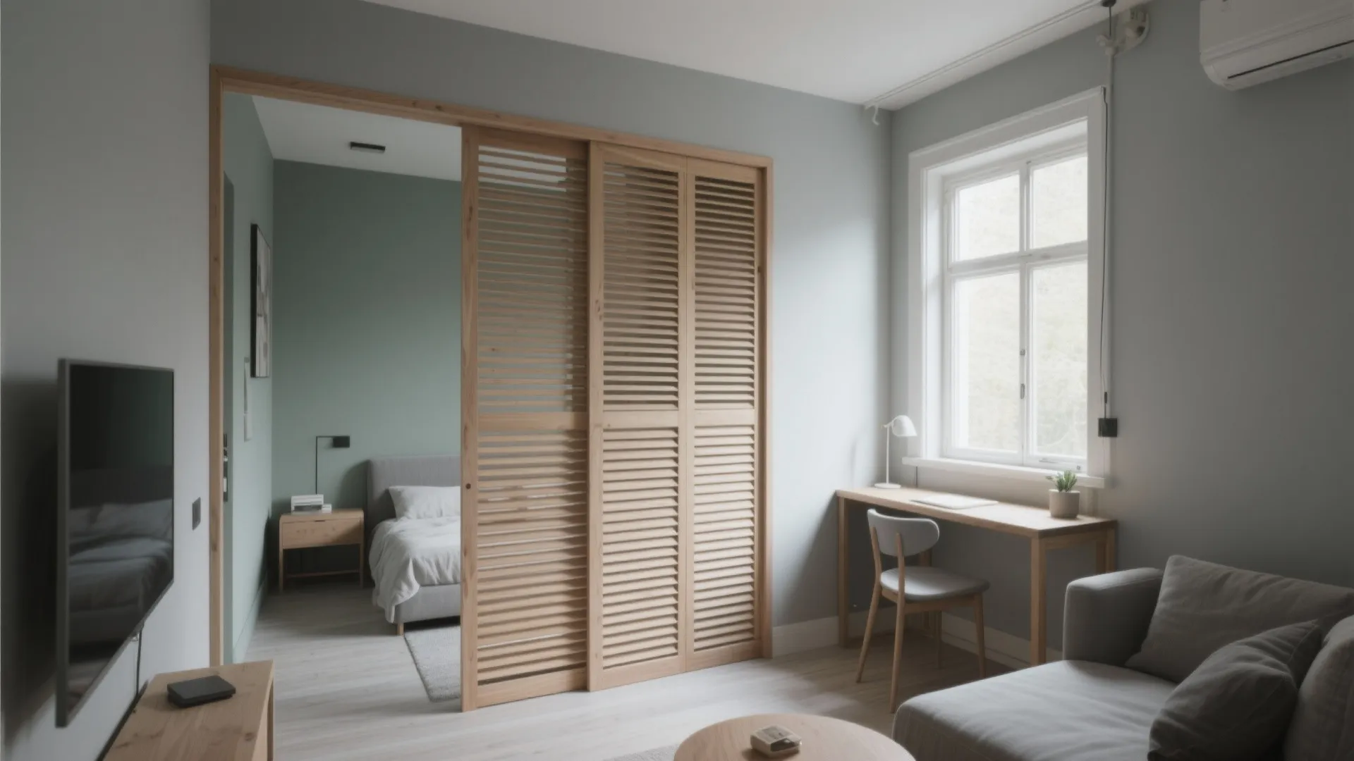 DIY Louvered Privacy Wall for Small Spaces