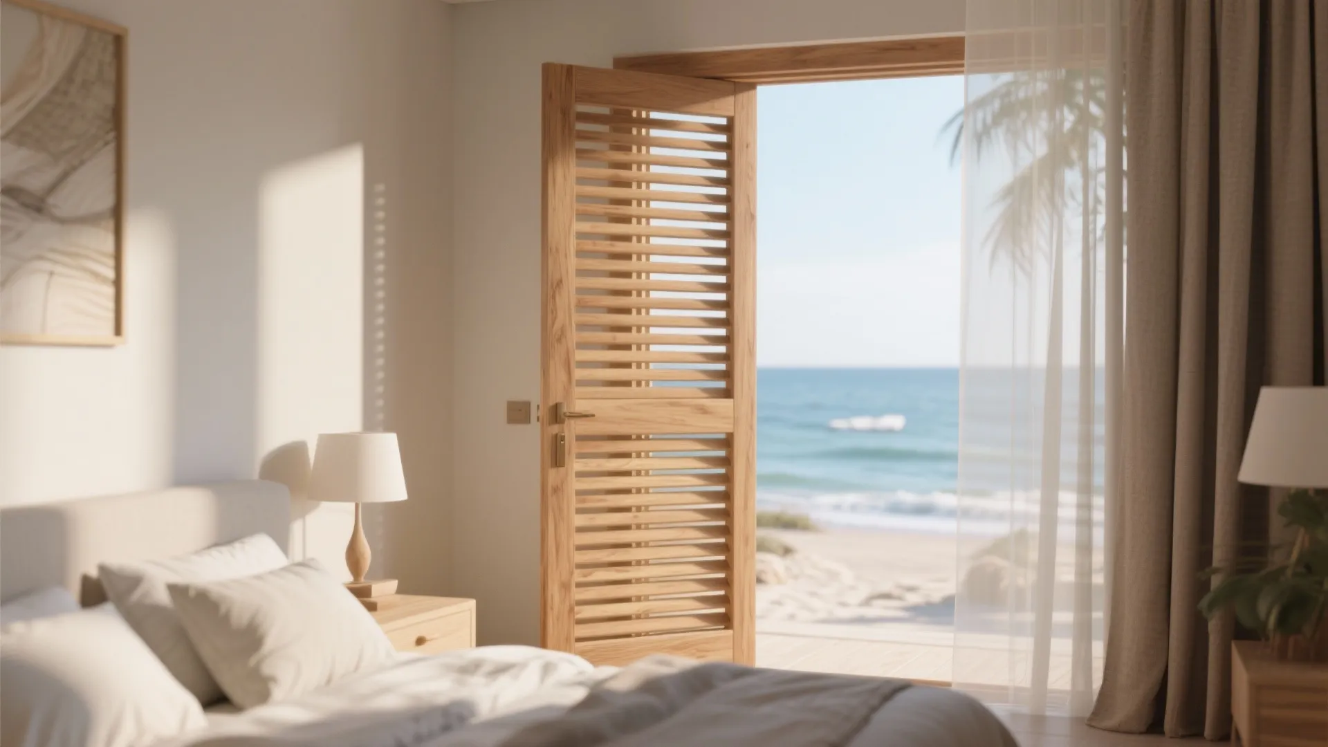 Louvered Wooden Door