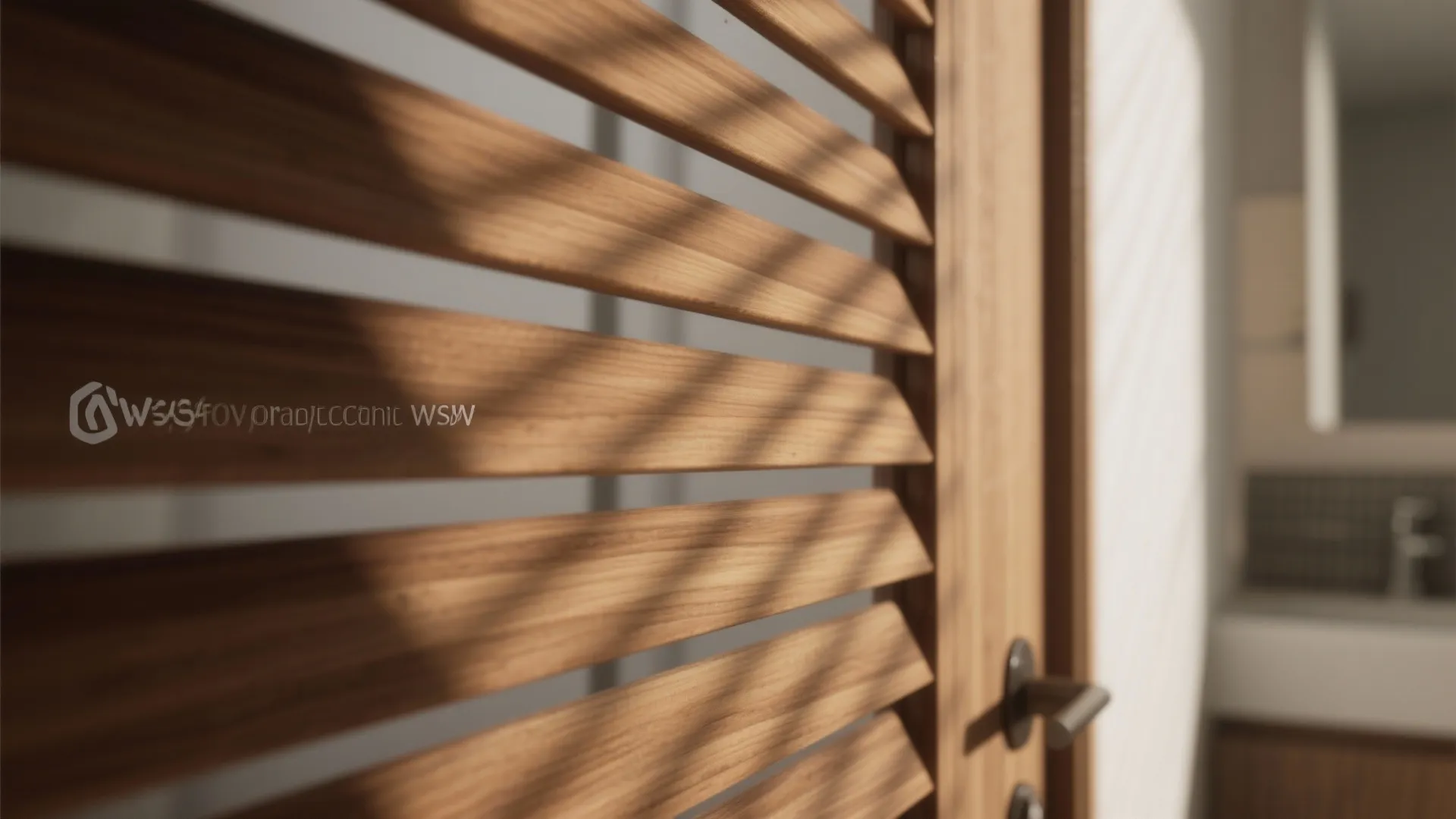 Louvered Wooden Door for Ventilation